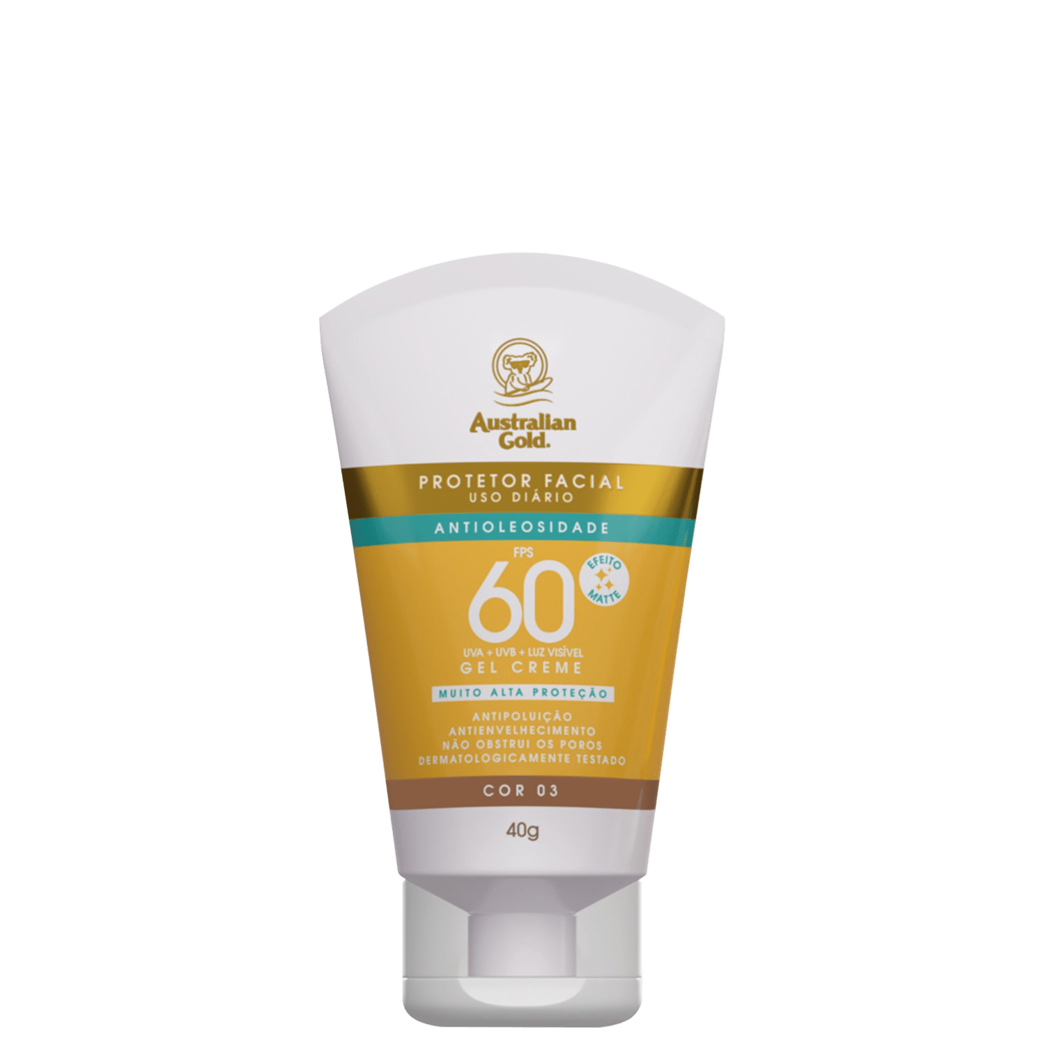 Australian Gold FPS 60 Cor 03 - Protetor Solar com Cor 40g