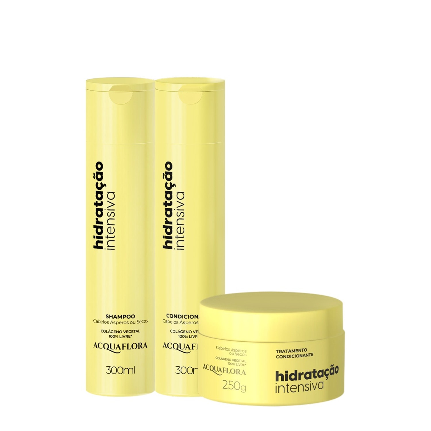 Kit Acquaflora Hidratação Intensiva Colágeno Vegetal (3 Produtos)