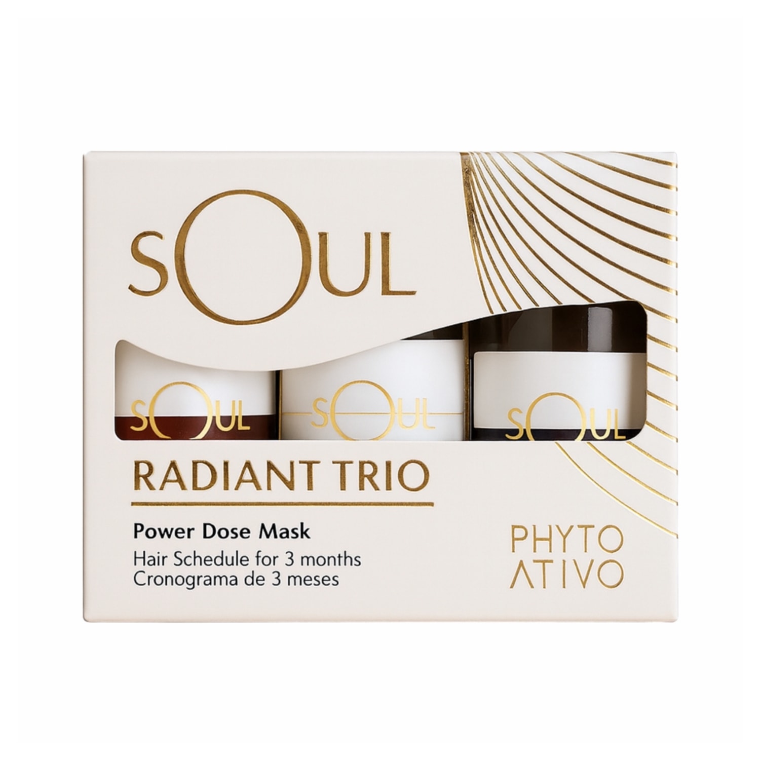 Kit Soul Radiant Ampolas Phyto Ativo Tratamento Capilar 3 Unidades