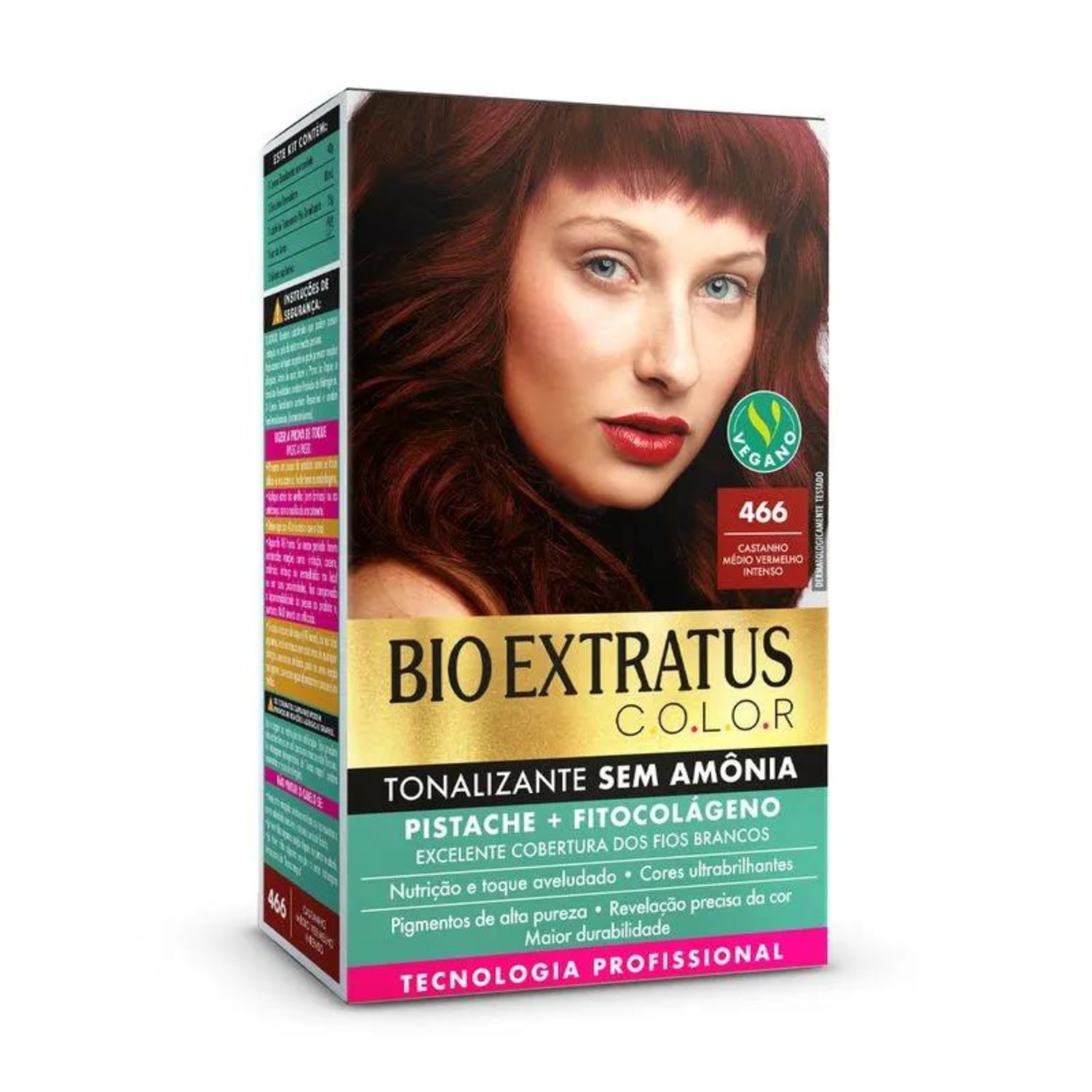 Bio Extratus - Tonalizante Bio Extratus C.O.L.O.R - 466 Castanho Médio Vermelho Intenso