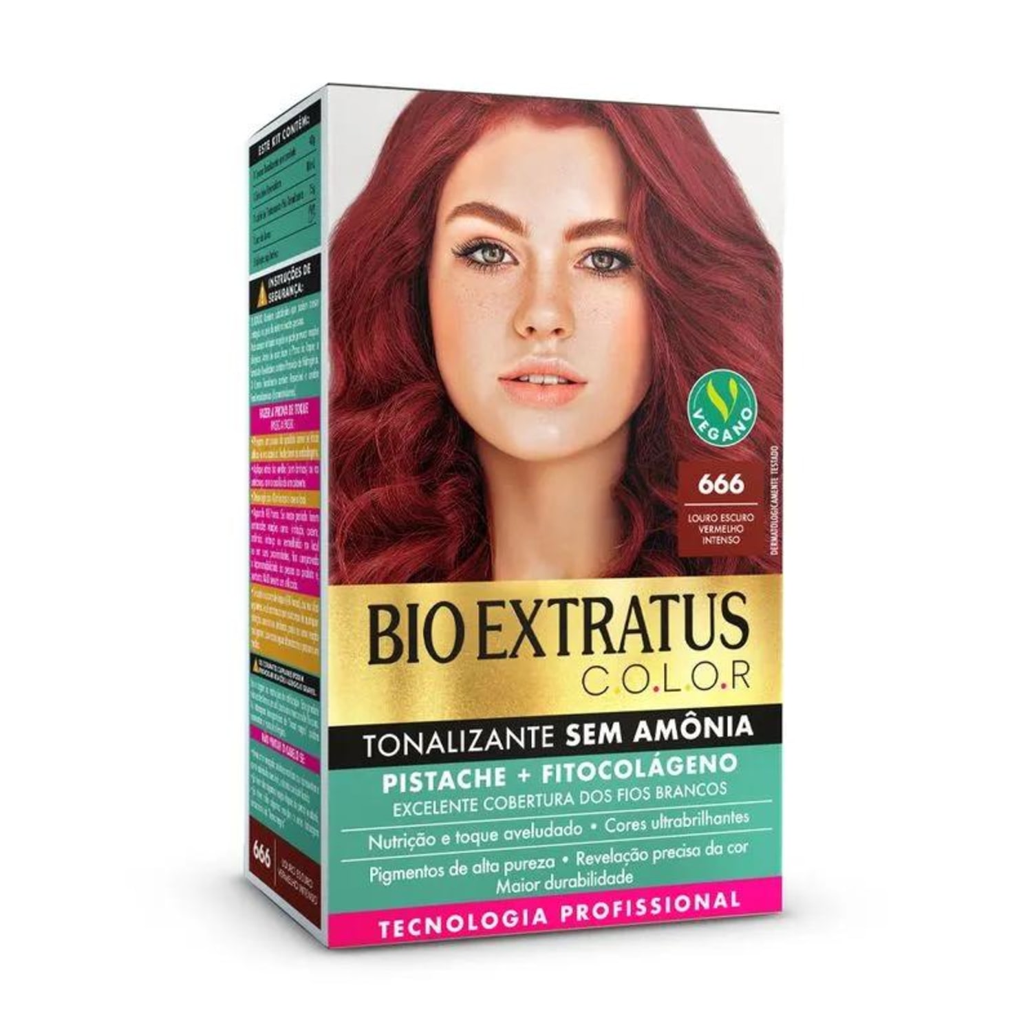 Bio Extratus - Tonalizante Bio Extratus C.O.L.O.R - 666 Louro Escuro Vermelho Intenso