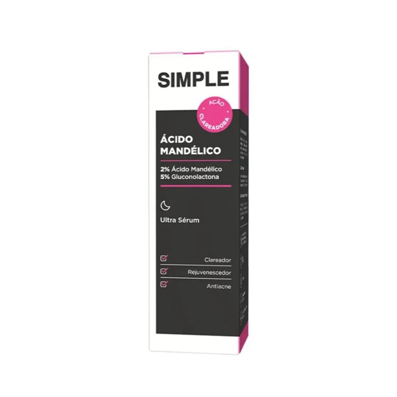 Simple Organic Ácido Mandélico Ultra Sérum - Sérum Facial 30ml