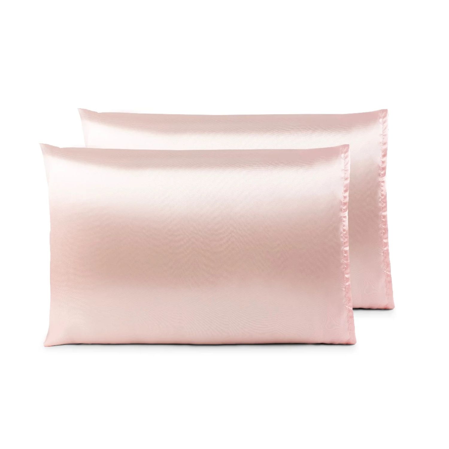 Fronha de cetim anti frizz rosa claro 70x50 1 par