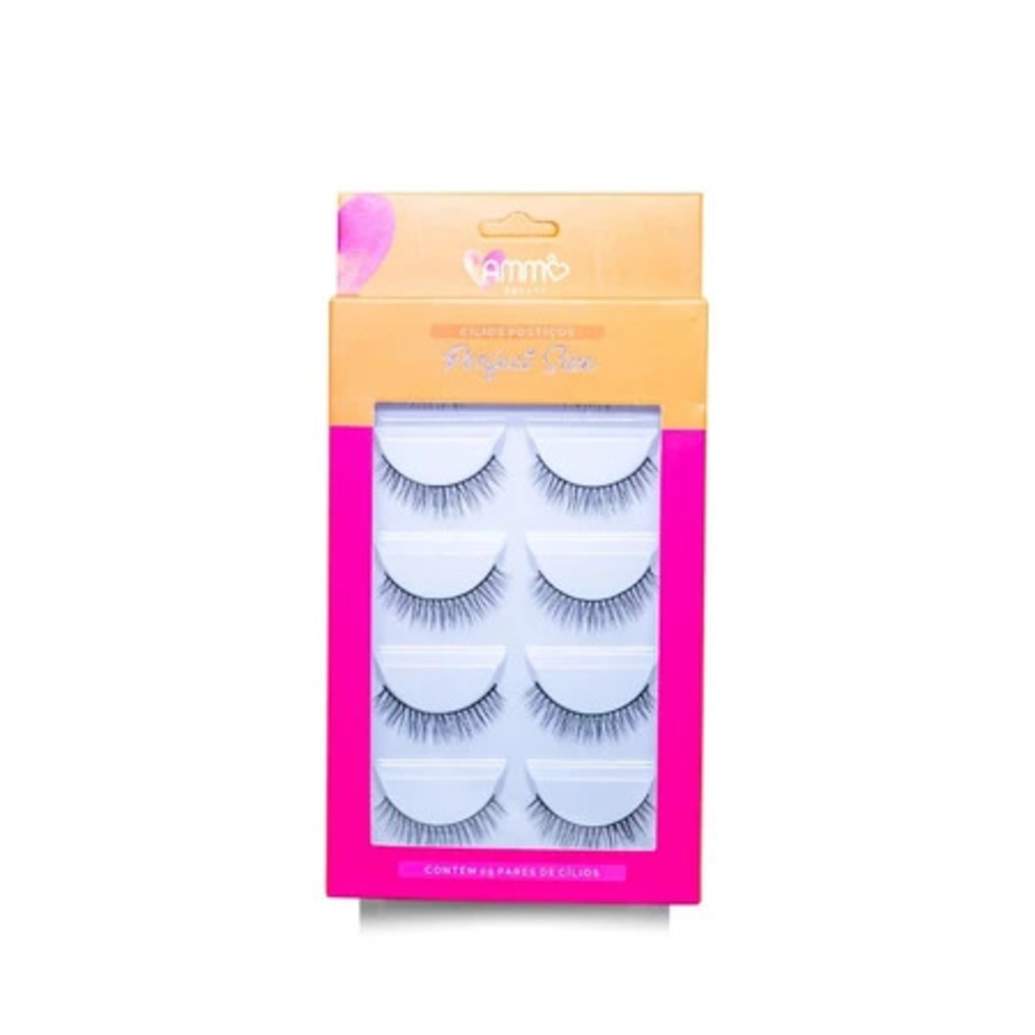 CARTELA CILIOS POSTICOS PERFECT SIZE 5 PARES AMMO BEAUTY