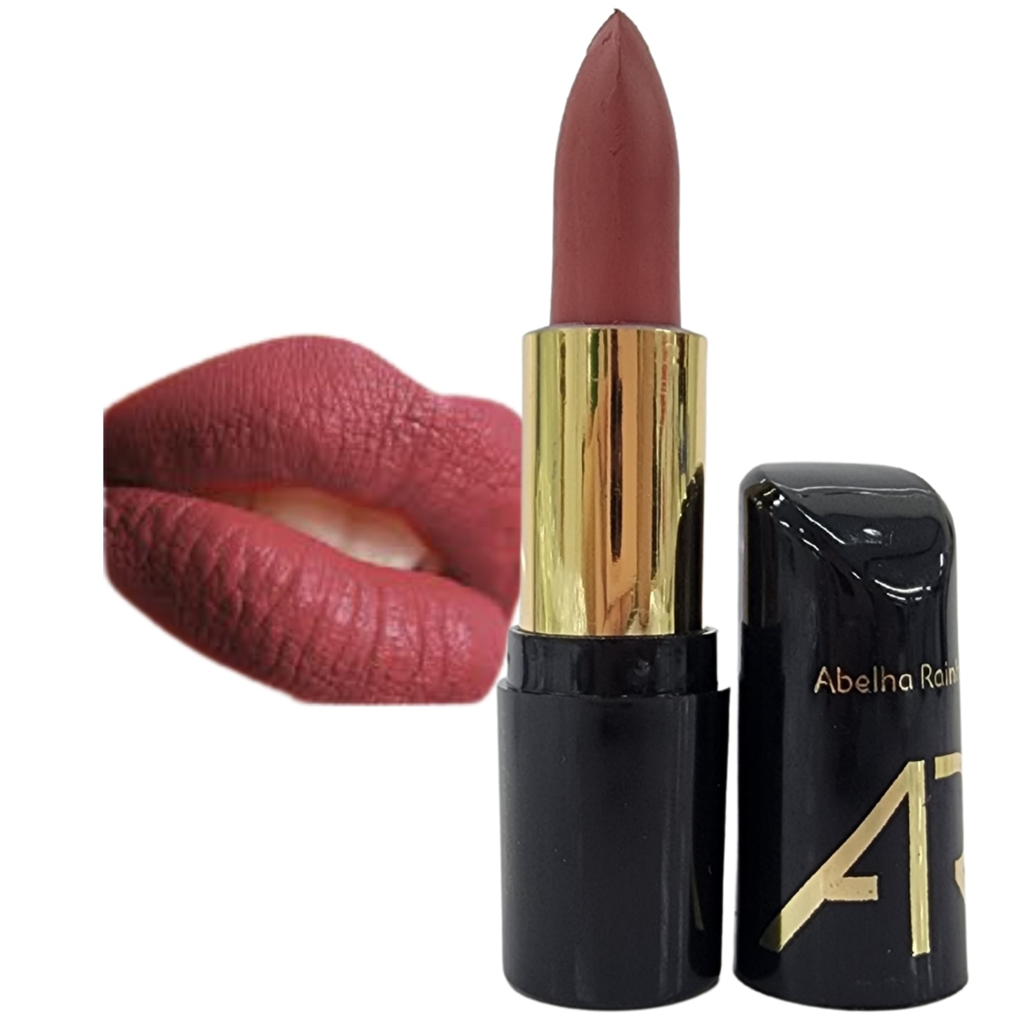 Abelha Rainha AR Maquiagem Batom Ácido Hialurônico Malva Poderoso FPS 15 3,8g