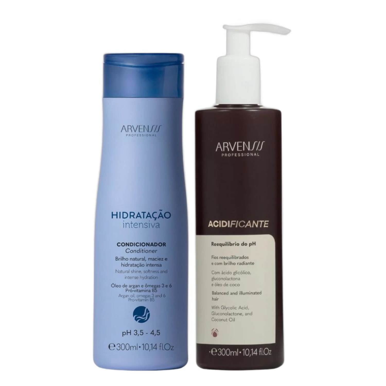 Kit Arvensis Hidratação Intensiva - Condicionador 300ml + Acidificante 300ml