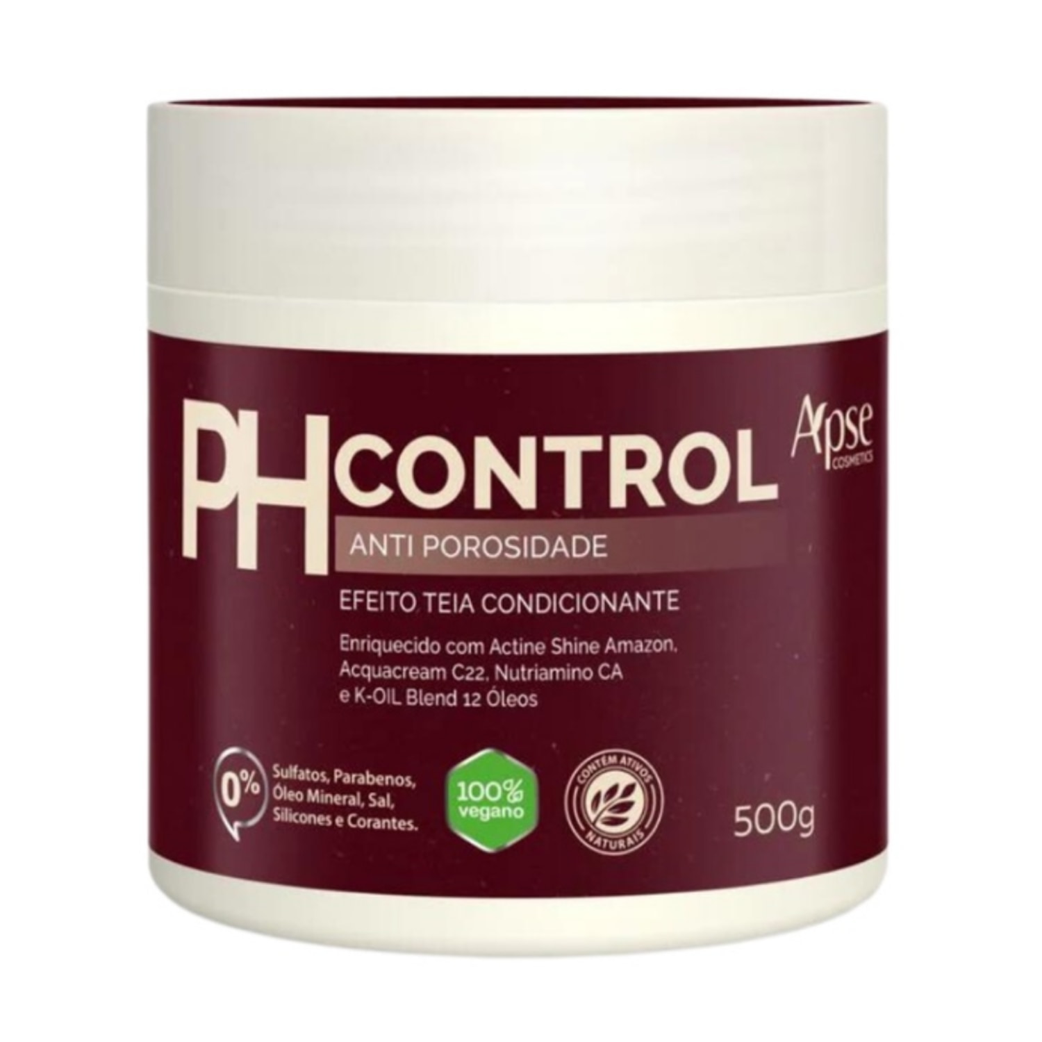 Mascara Ph Control Anti Porosidade Condicionante Capilar Vegano Apse 500g