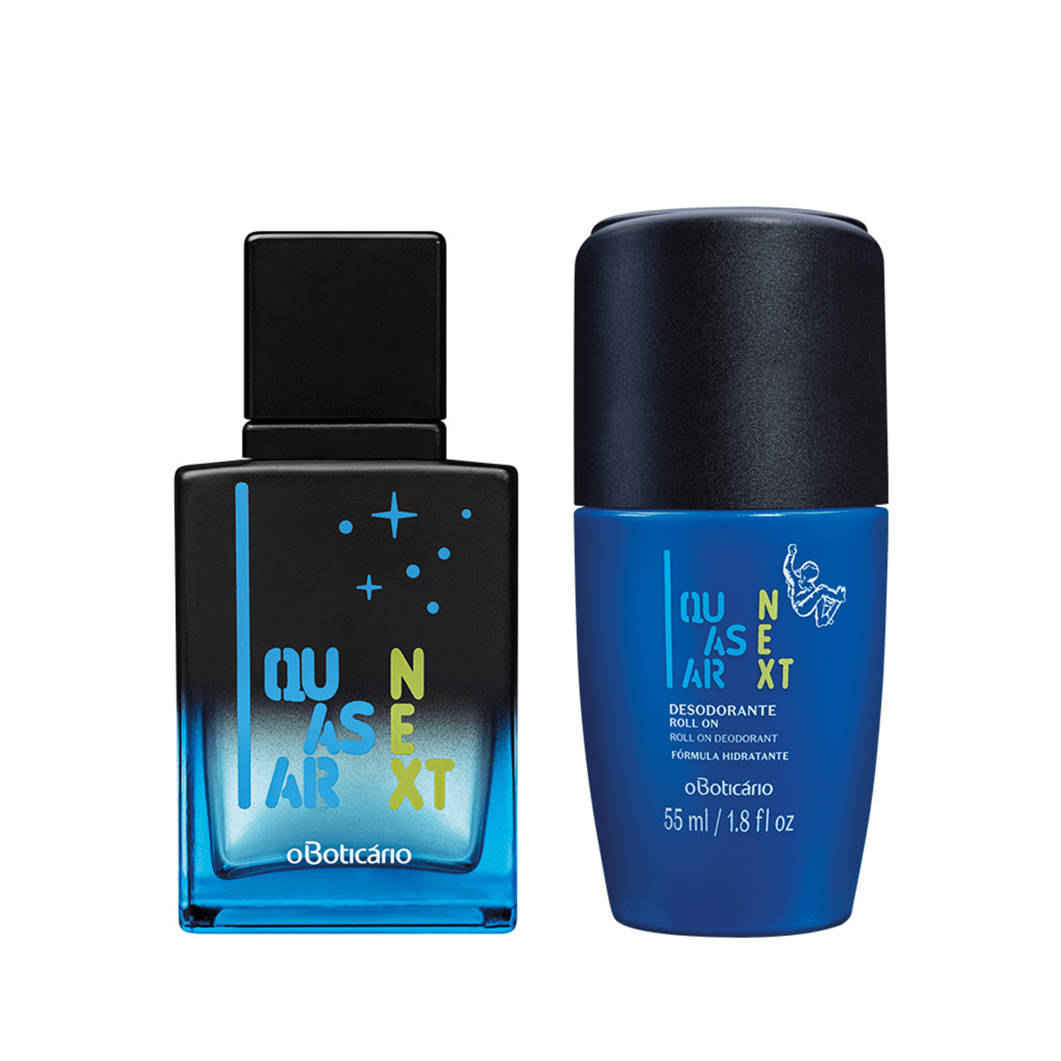 Combo Quasar Next: Colônia 50ml + Desodorante Roll On 55ml > Combo Quasar Next: Colônia 50ml + Desodorante Roll On 55ml