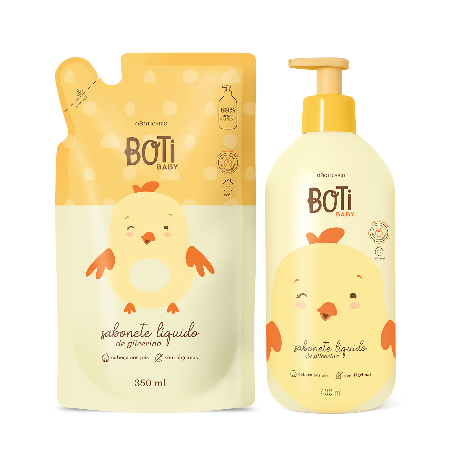Combo Boti Baby: Sabonete Líquido de Glicerina 400ml + Refil 350ml > Combo Boti Baby: Sabonete Líquido de Glicerina 400ml + Refil 350ml