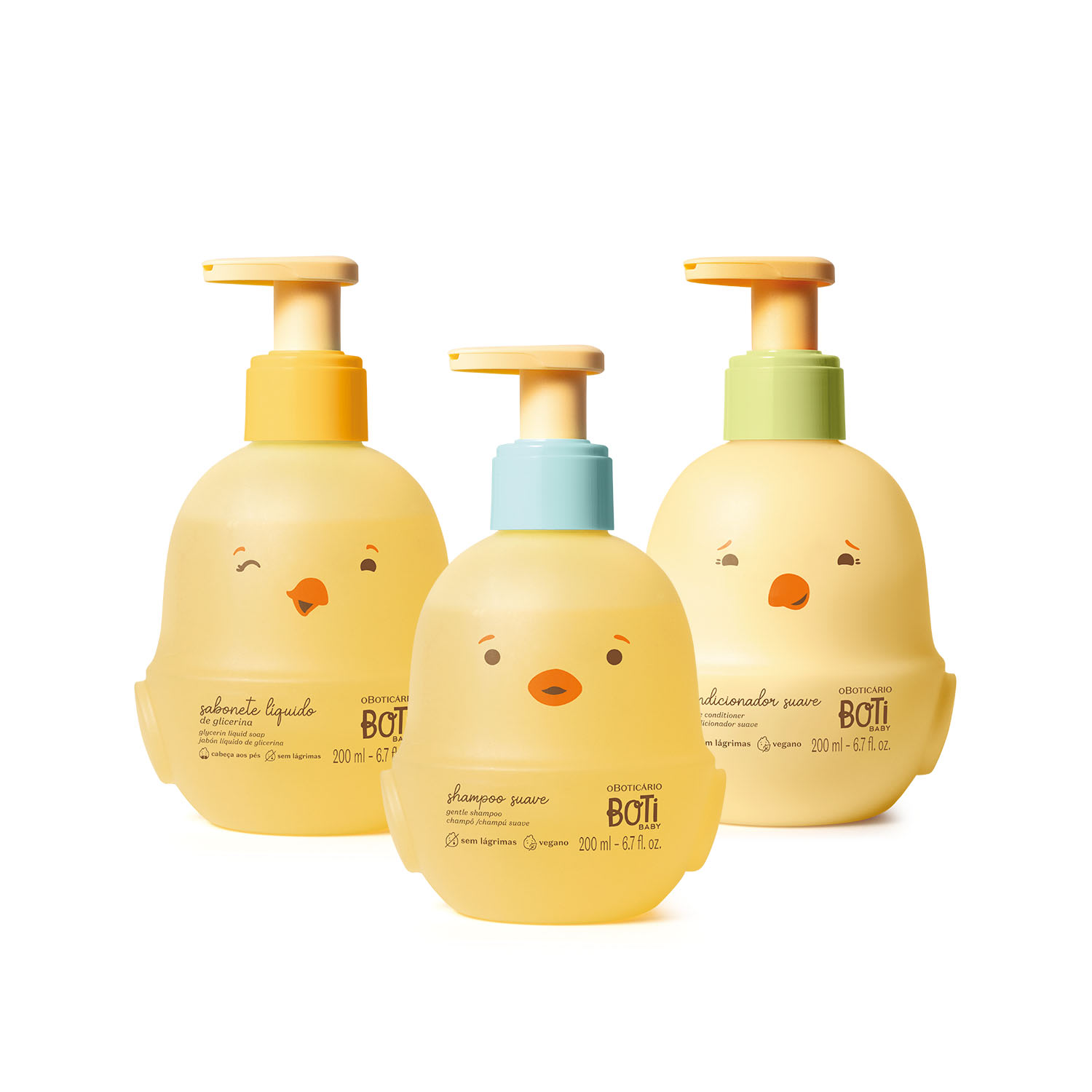 Combo Boti Baby: Shampoo Suave 200ml + Condicionador Suave 200ml + Sabonete Líquido de Glicerina 200ml > Combo Boti Baby: Shampoo Suave 200ml + Condicionador Suave 200ml + Sabonete Líquido de Glicerina 200ml