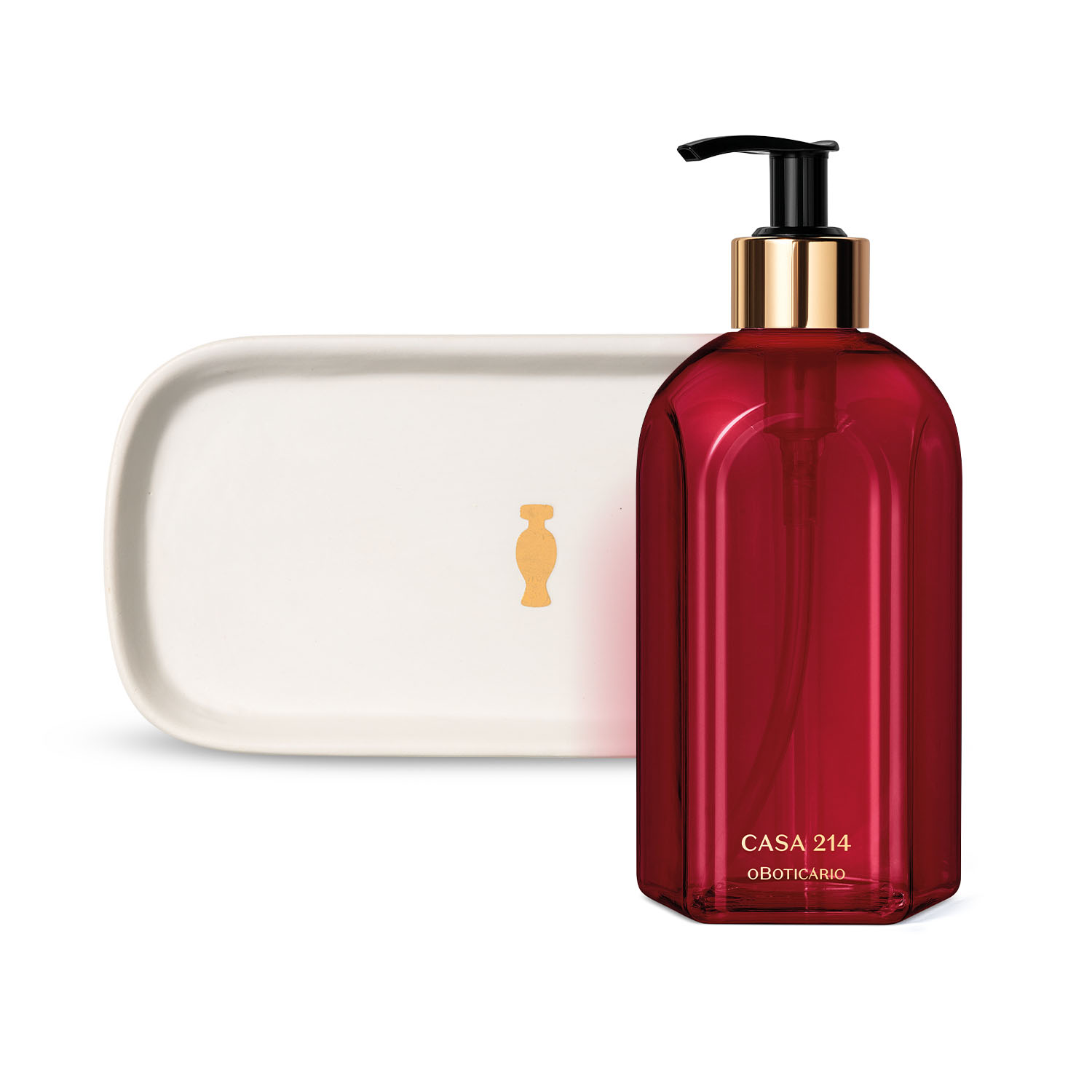 Combo Presente Casa 214 Gardênia Imperial: Sabonete Líquido 400ml + Bandeja de Lavabo > Combo Presente Casa 214 Gardênia Imperial: Sabonete Líquido 400ml + Bandeja de Lavabo