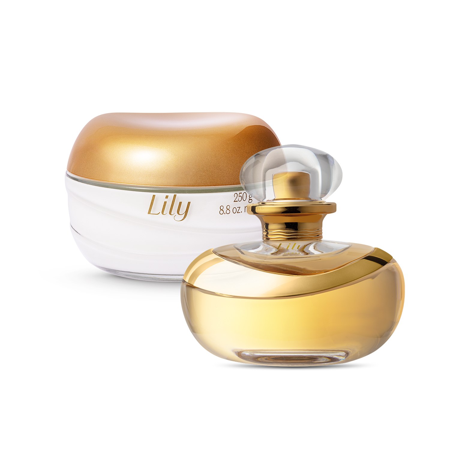 Combo Lily: Eau de Parfum 75ml + Creme Acetinado Hidratante Desodorante 250g