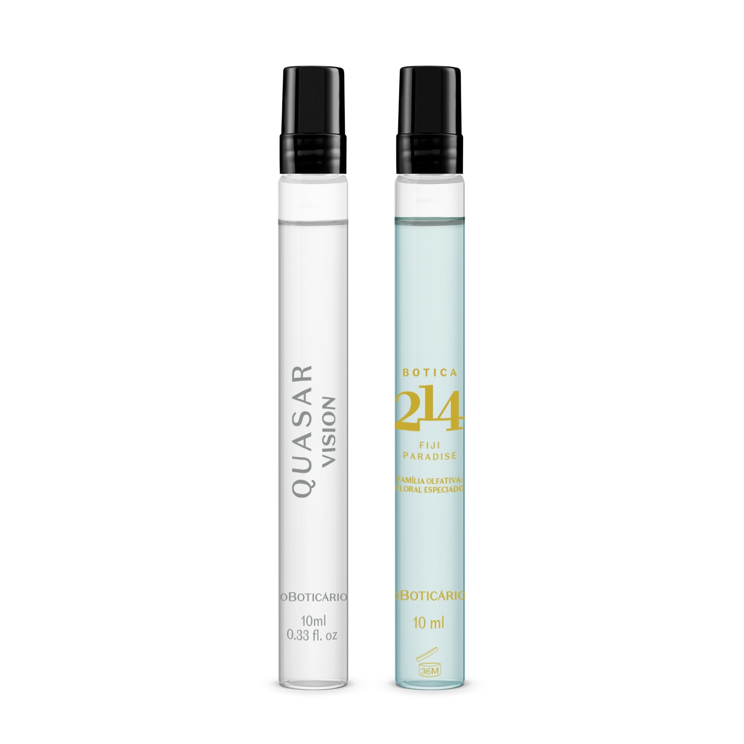 Combo Botica 214 Fiji Paradise Eau de Parfum 10ml + Quasar Vision Desodorante Colônia 10ml