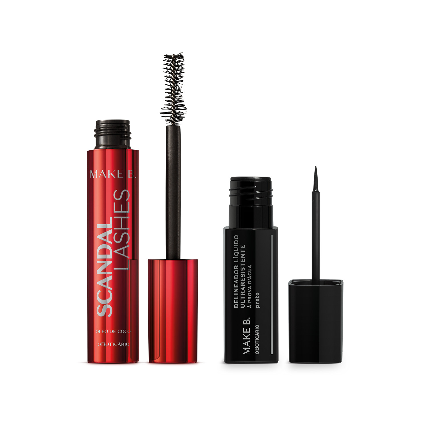Combo Presente Make B.: Delineador Líquido 5ml + Máscara de Cílios Make B. 10g > Combo Presente Make B.: Delineador Líquido 5ml + Máscara de Cílios Make B. 10g