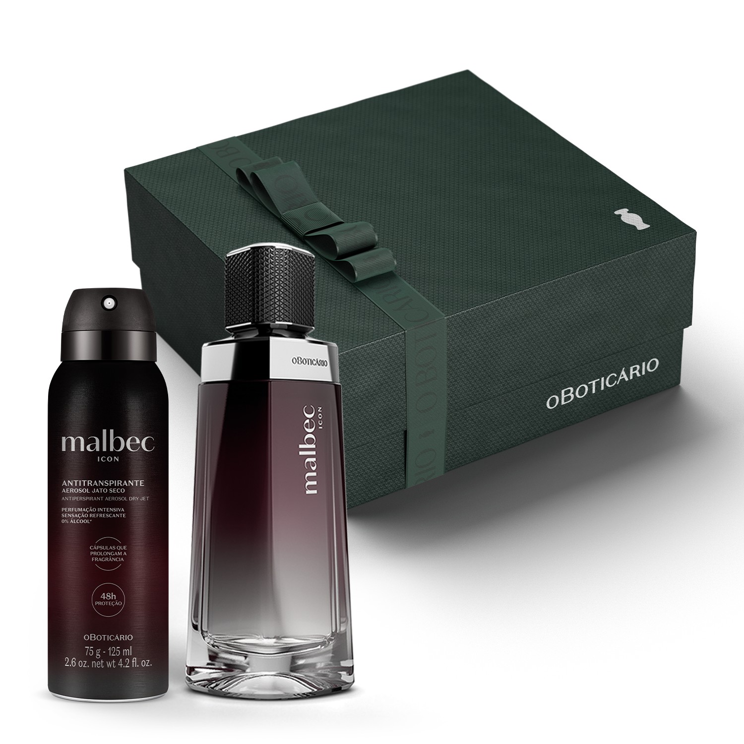 Combo Presente Dia dos Pais Malbec Icon: Desodorante Colônia 100ml + Desodorante 75g/125ml + Caixa de Presente > Combo Presente Dia dos Pais Malbec Icon: Desodorante Colônia 100ml + Desodorante 75g/125ml + Caixa de Presente