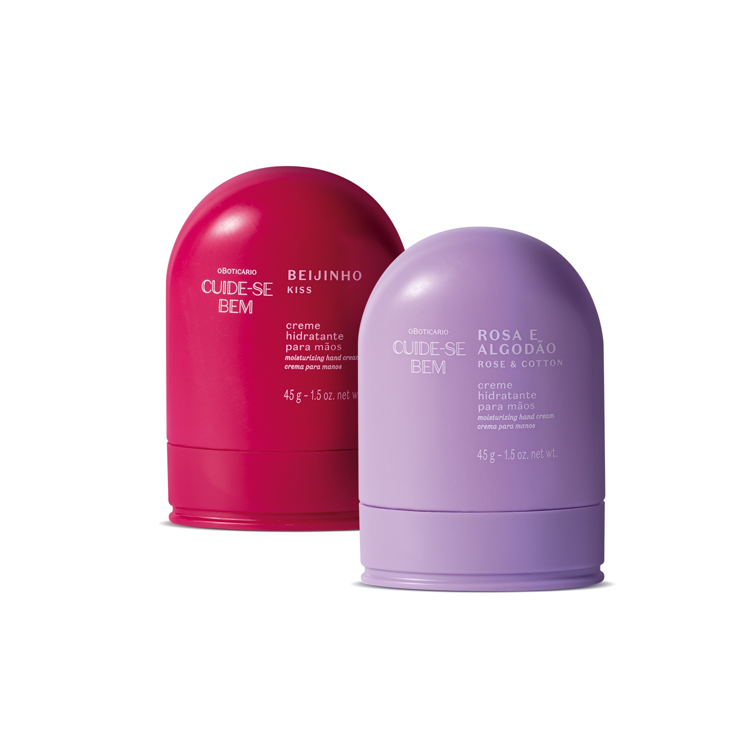 Combo Cuide-se Bem Creme para as Mãos: Beijinho 45g + Creme para as Mãos Rosa e Algodão 45g > Combo Cuide-se Bem Creme para as Mãos: Beijinho 45g + Creme para as Mãos Rosa e Algodão 45g