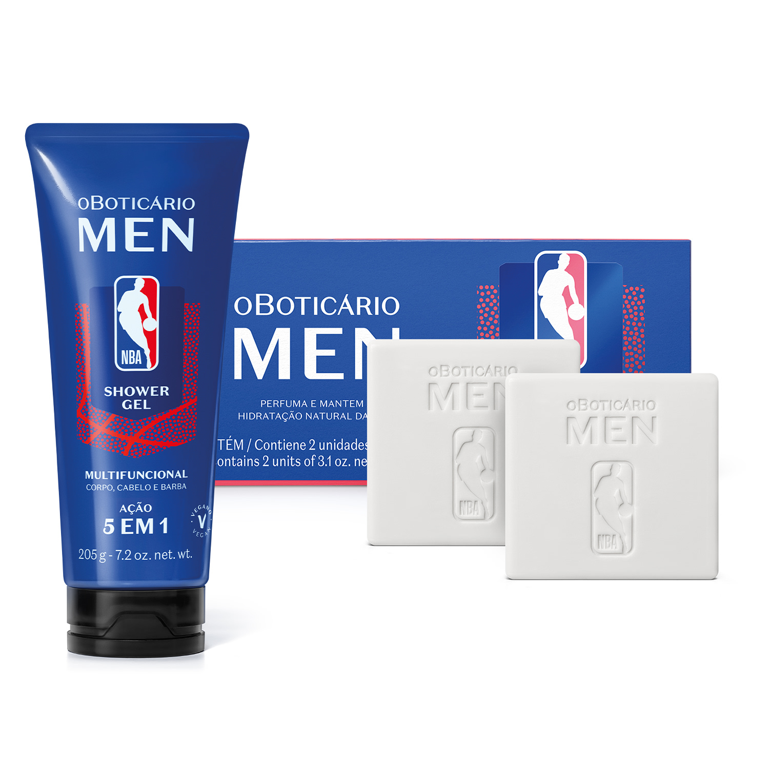 Combo Men NBA: Shower Gel 200g + Sabonete Em Barra 2x 90g > Combo Men NBA: Shower Gel 200g + Sabonete Em Barra 2x 90g