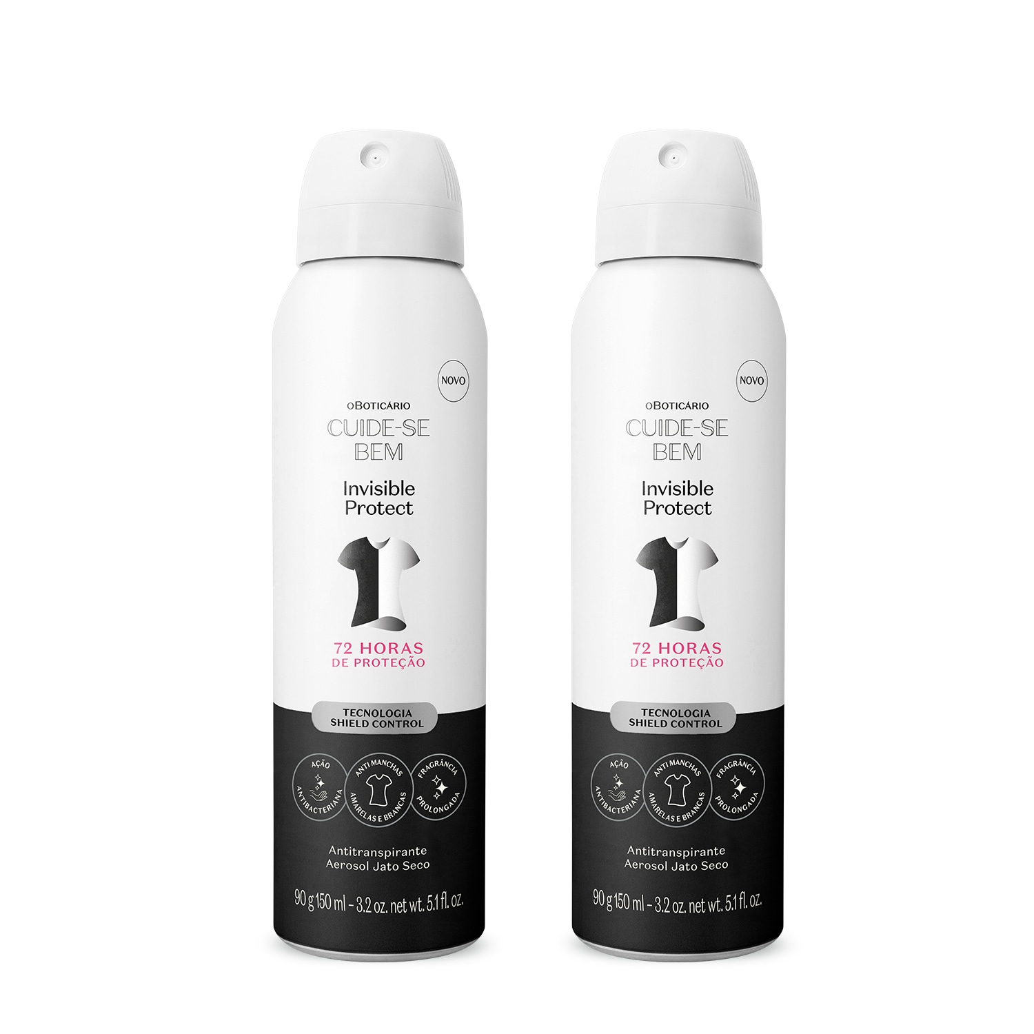 Combo Antitranspirante Aerosol Jato Seco Cuide-se Bem Invisible Protect 90g/150ml (2 itens) > Combo Antitranspirante Aerosol Jato Seco Cuide-se Bem Invisible Protect 90g/150ml (2 itens)