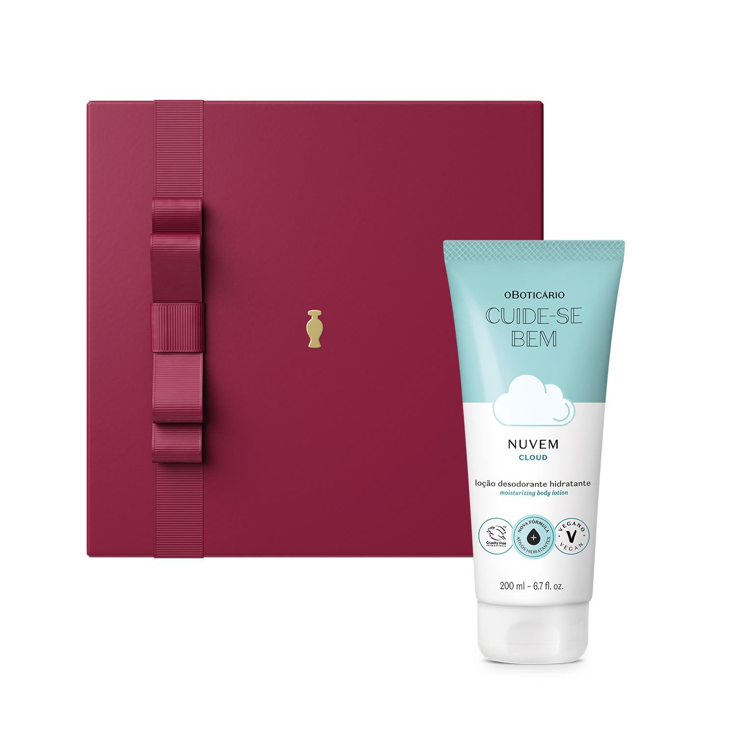 Combo Presente Cuide-se Bem Nuvem: Loção Corporal 200ml + Caixa de Presente