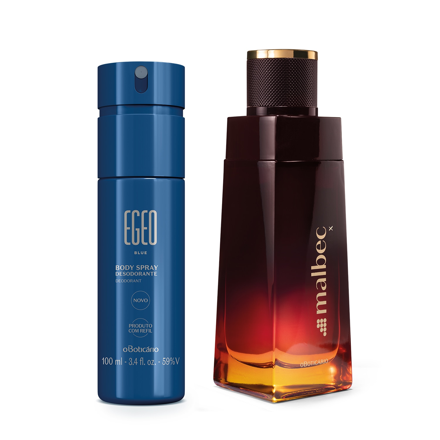 Combo Malbec Desodorante Colônia 100ml + Body Spray Egeo Blue 100ml > Combo Malbec Desodorante Colônia 100ml + Body Spray Egeo Blue 100ml