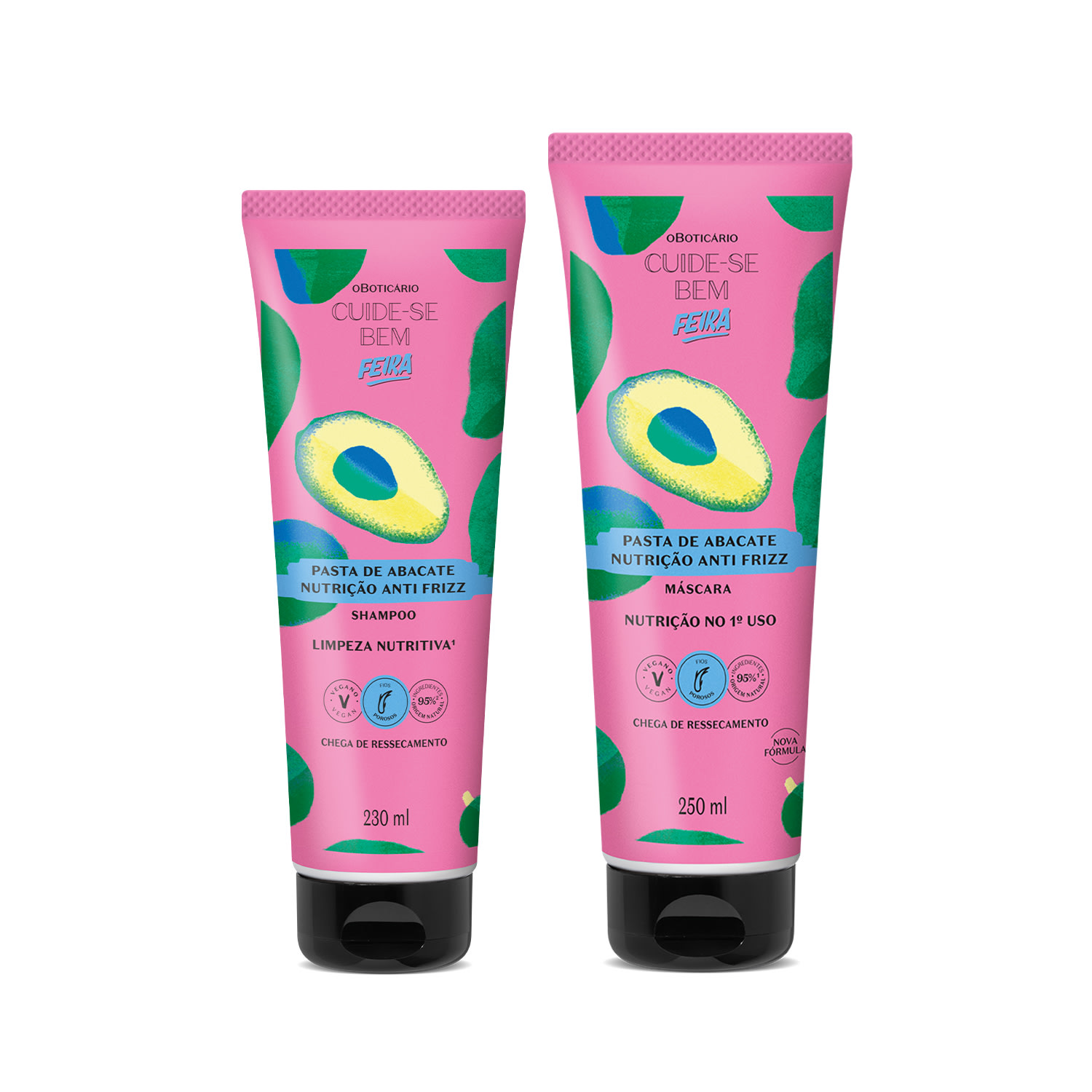 Combo Cuide-se Bem Feira Pasta de Abacate: Shampoo 230ml + Máscara Capilar 250ml > Combo Cuide-se Bem Feira Pasta de Abacate: Shampoo 230ml + Máscara Capilar 250ml