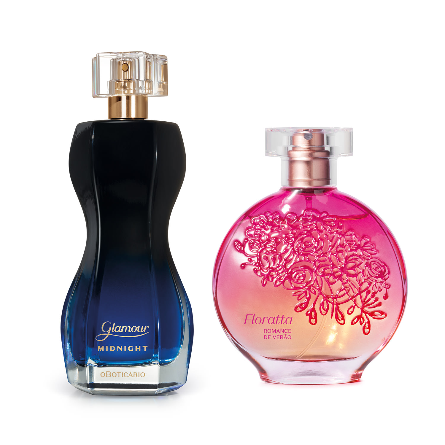 Combo Perfumaria Dia e Noite: Floratta Romance de Verão 75ml + Glamour Midnight 75ml > Combo Perfumaria Dia e Noite: Floratta Romance de Verão 75ml + Glamour Midnight 75ml