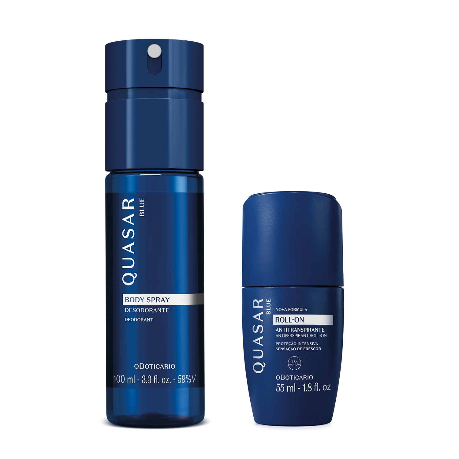 Combo Quasar Blue: Body Spray 100ml + Desodorante Roll-On 55ml > Combo Quasar Blue: Body Spray 100ml + Desodorante Roll-On 55ml
