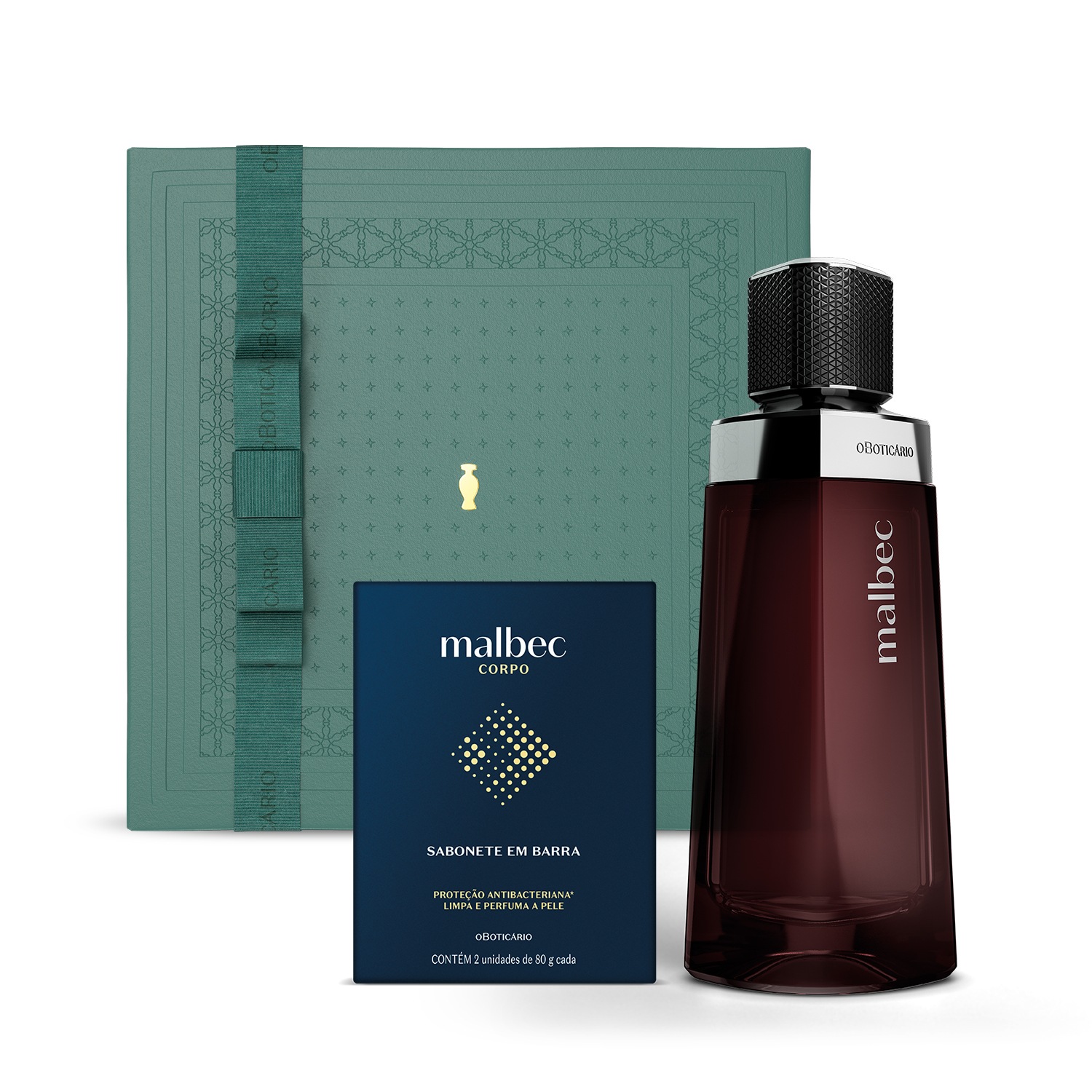 Combo Presente Dia dos Pais Malbec: Desodorante Colônia 100ml + Sabonete em Barra 2x80g + Caixa Presenteável > Combo Presente Dia dos Pais Malbec: Desodorante Colônia 100ml + Sabonete em Barra 2x80g + Caixa Presenteável