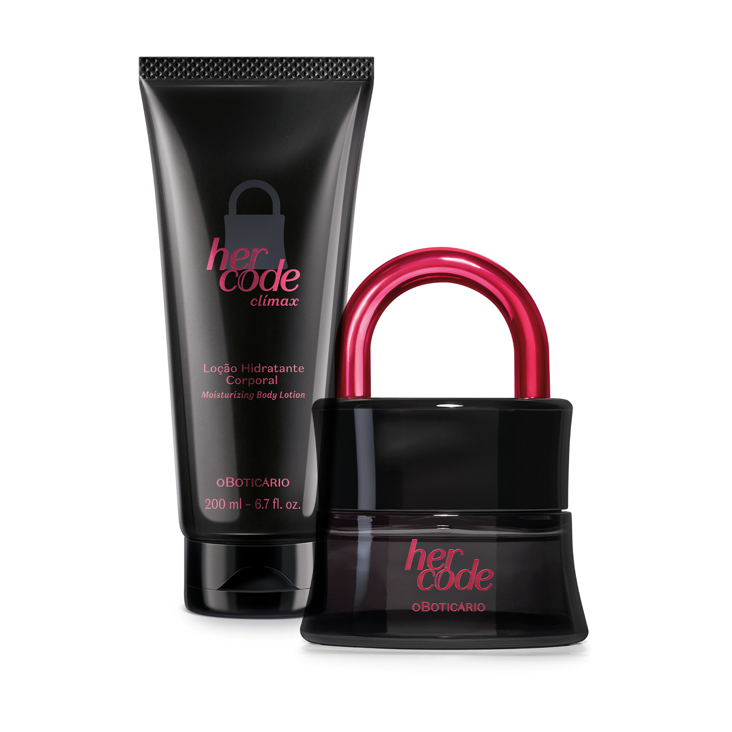 Combo Her Code Clímax: Eau de Parfum 50ml + Loção Corporal 200ml > Combo Her Code Clímax: Eau de Parfum 50ml + Loção Corporal 200ml