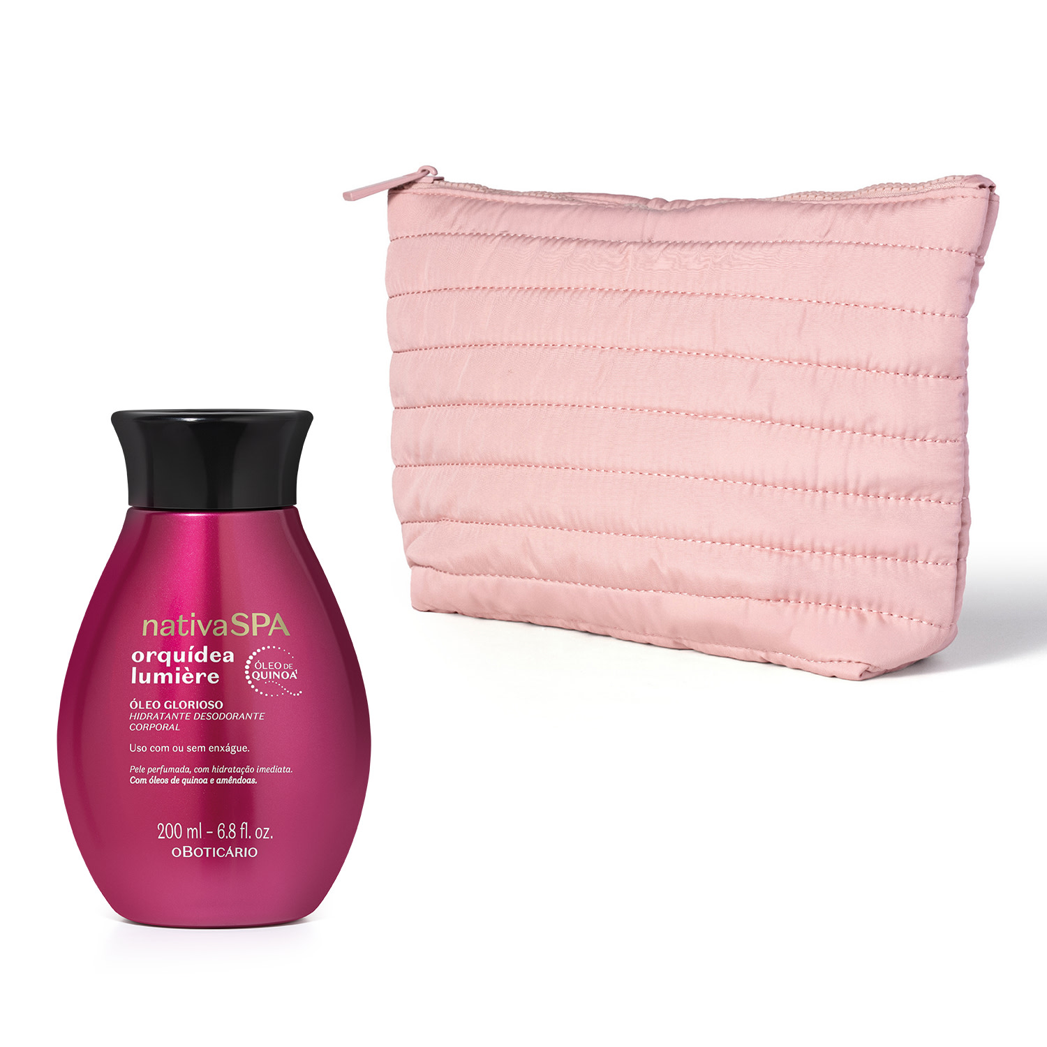 Combo Nativa SPA Orquídea Lumière: Óleo Hidratante Desodorante Corporal Glorioso 200ml +Nécessaire Premium > Combo Nativa SPA Orquídea Lumière: Óleo Hidratante Desodorante Corporal Glorioso 200ml +Nécessaire Premium