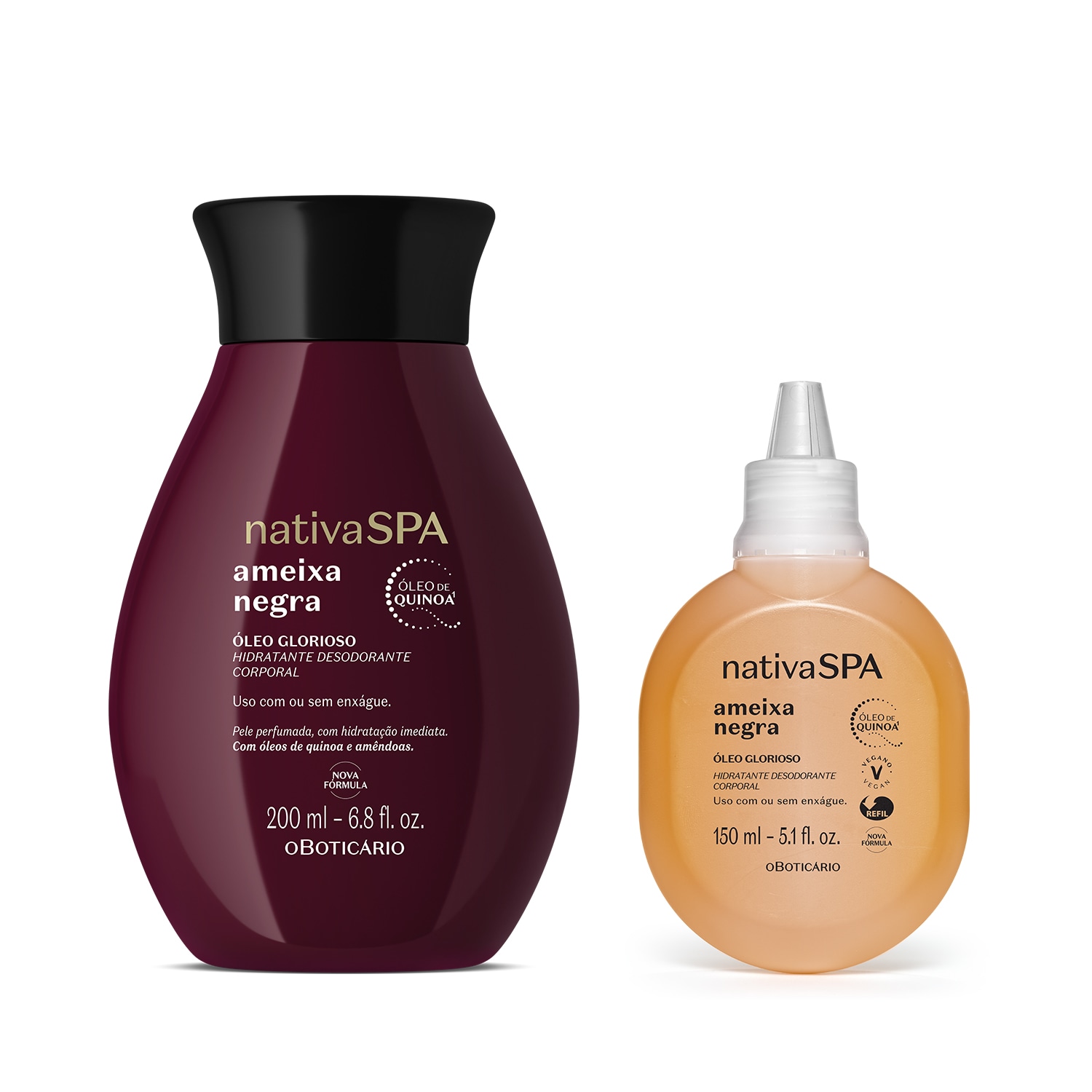 Combo Nativa Spa Ameixa Negra: Óleo Glorioso Corporal 200ml + Refil 150ml > Combo Nativa Spa Ameixa Negra: Óleo Glorioso Corporal 200ml + Refil 150ml
