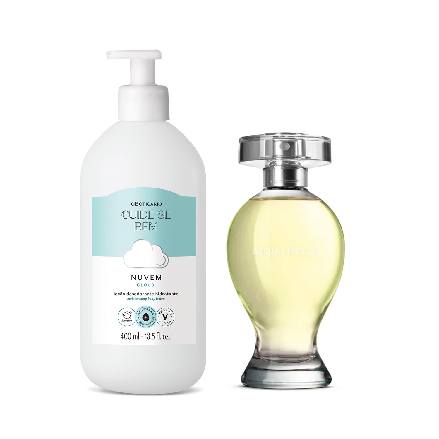 Combo Acqua Fresca Desodorante Colônia 100ml+ Loção Corporal Nuvem 400ml > Combo Acqua Fresca Desodorante Colônia 100ml+ Loção Corporal Nuvem 400ml