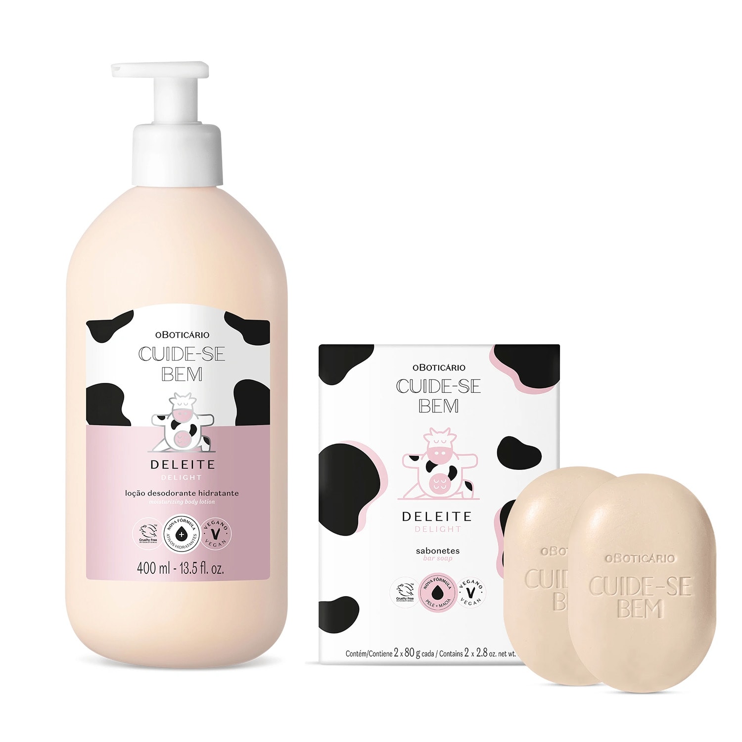 Combo Cuide-se Bem Deleite: Loção Corporal 400ml + Sabonetes Em Barra 2x80g > Combo Cuide-se Bem Deleite: Loção Corporal 400ml + Sabonetes Em Barra 2x80g