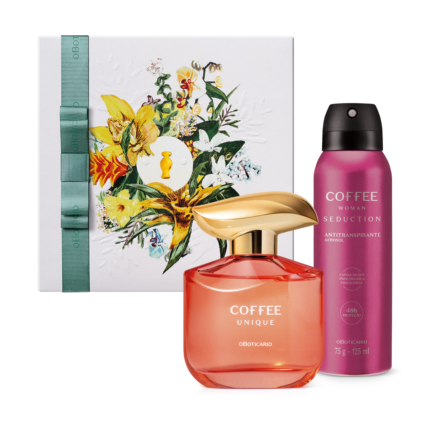 Combo Presente Dia Das Mães Coffee Woman: Unique Desodorante Colônia 100ml + Desodorante Antitranspirante Seduction 75g/125ml > Combo Presente Dia Das Mães Coffee Woman: Unique Desodorante Colônia 100ml + Desodorante Antitranspirante Seduction 75g/125ml
