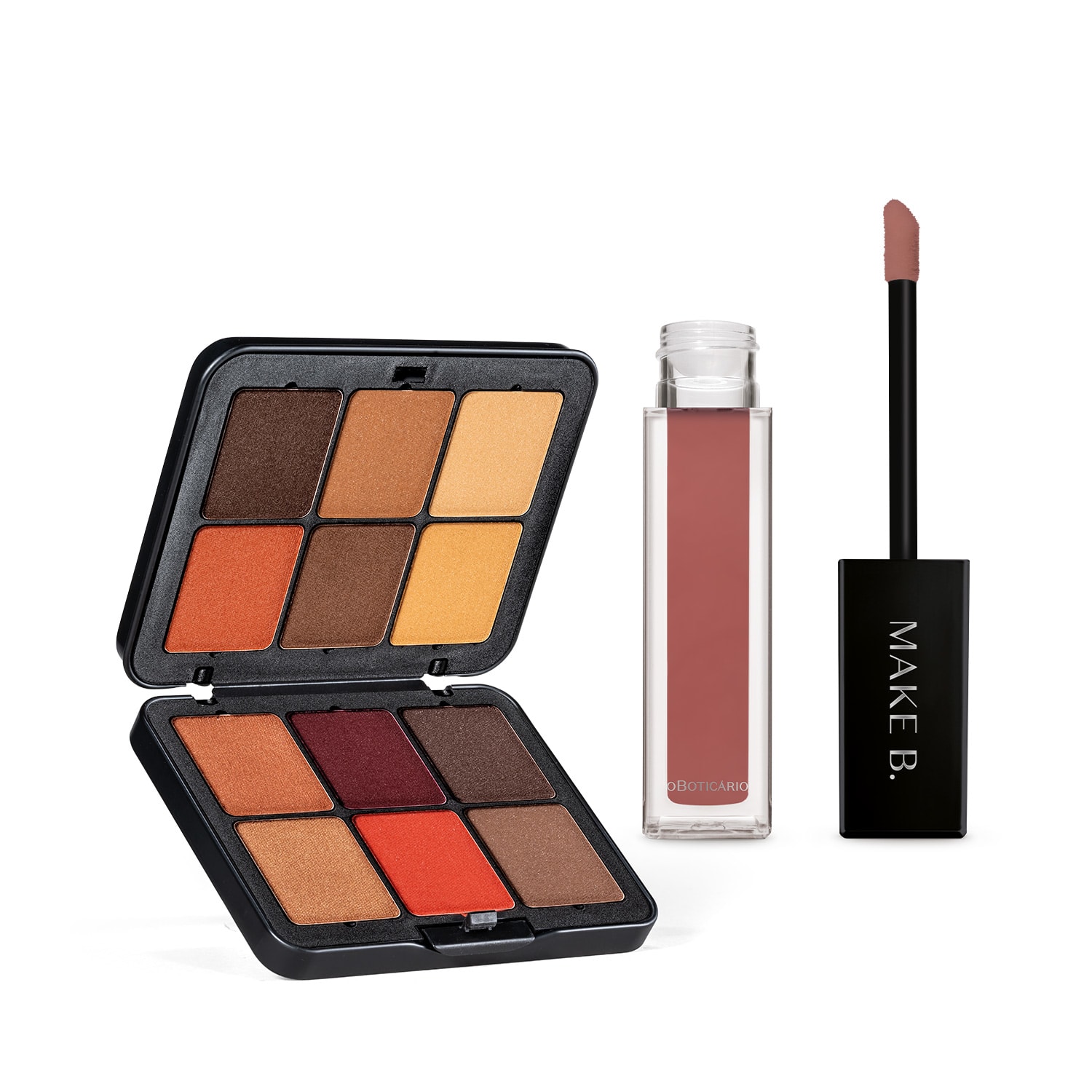 Combo Make B. Deep: Paleta Multifuncional Blend 20g + Batom Líquido Mate Rosa Rose 5ml > Combo Make B. Deep: Paleta Multifuncional Blend 20g + Batom Líquido Mate Rosa Rose 5ml