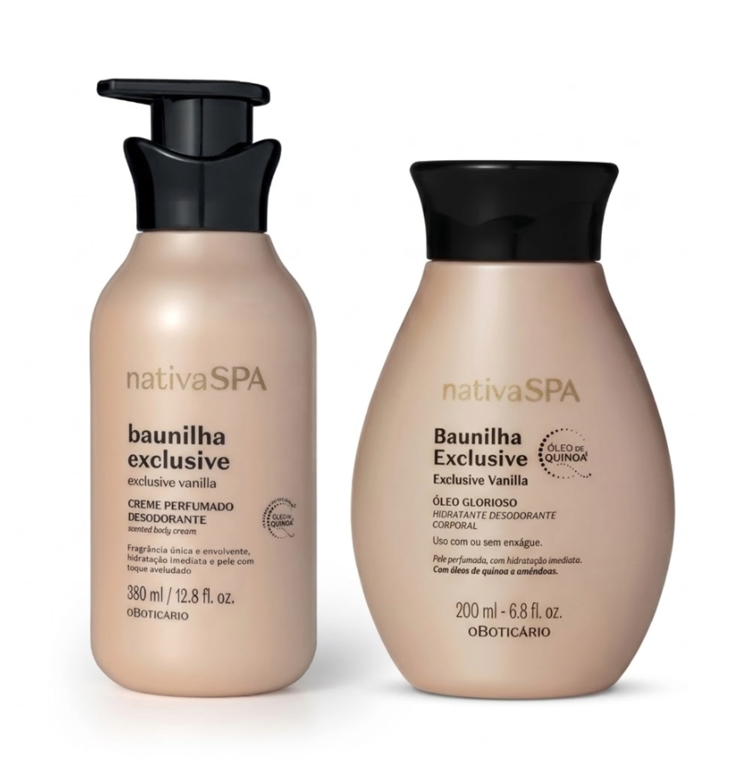 Combo Baunilha Exclusive: Creme Perfumado Desodorante Corporal 380ml + Óleo Corporal 200ml > Combo Baunilha Exclusive: Creme Perfumado Desodorante Corporal 380ml + Óleo Corporal 200ml