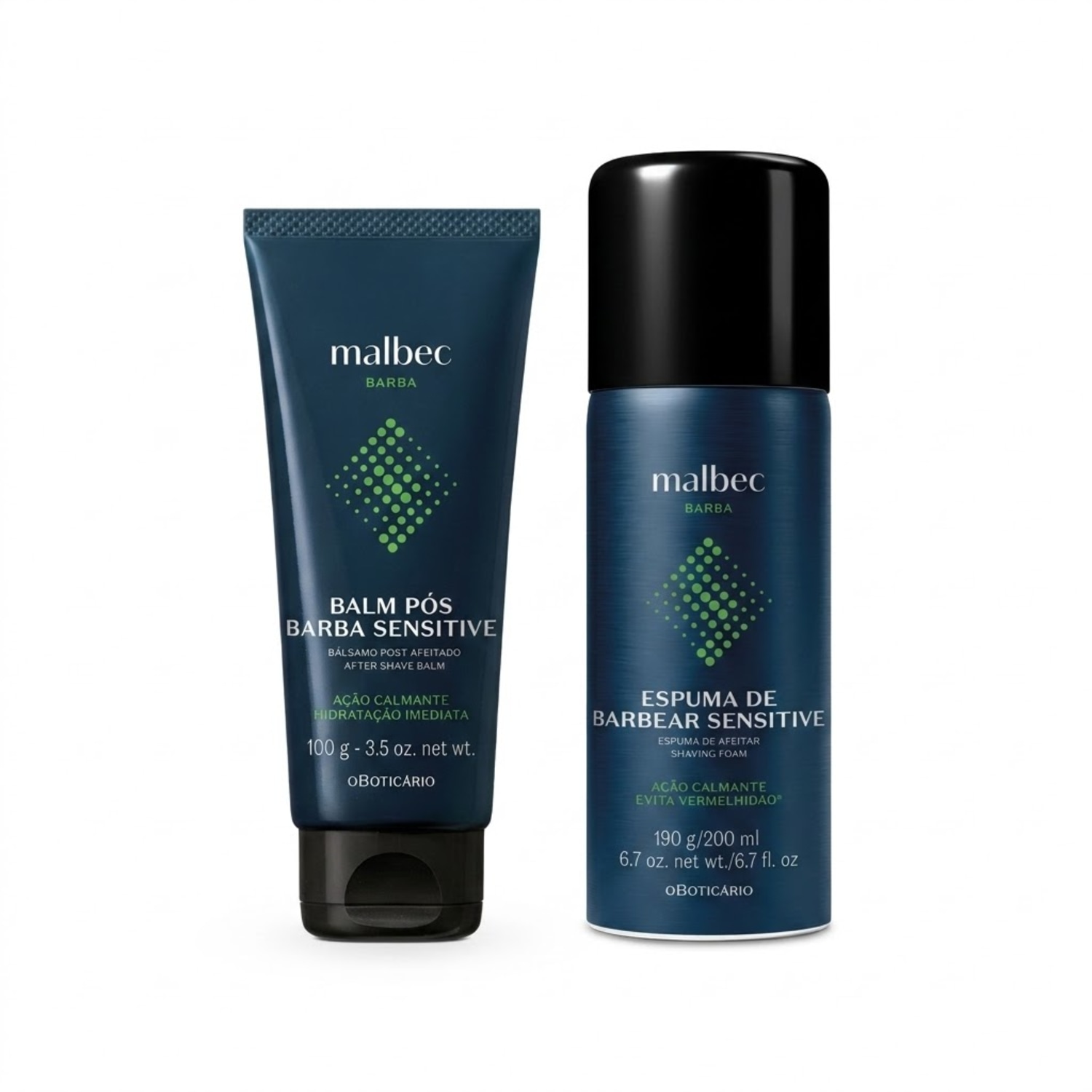 Combo Malbec Cuidados: Espuma Para Barbear 200ml + Balm Pós Barba 100g