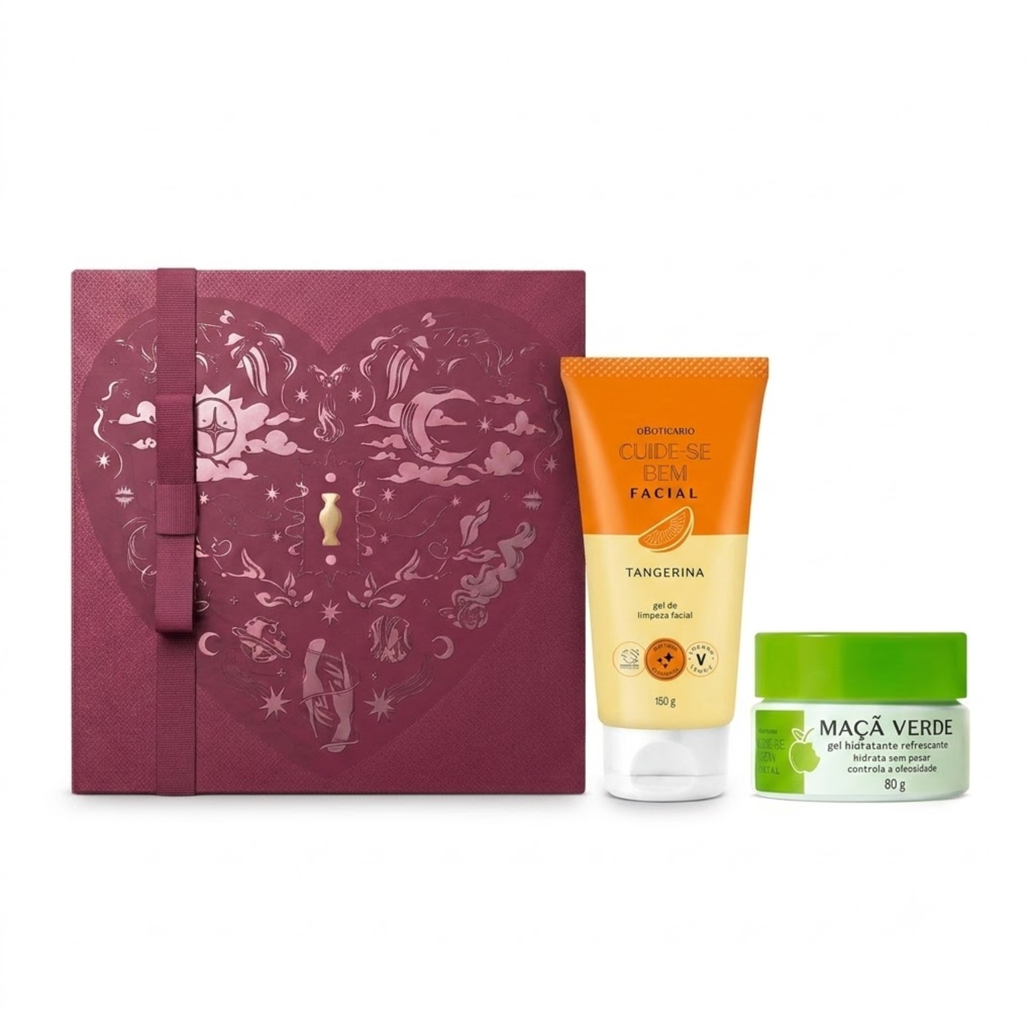 Combo Presente Dia Dos Namorados Cuide-se Bem Facial: Gel de Limpeza Tangerina 150g + Creme Hidratante Maçã Verde 80g > Combo Presente Dia Dos Namorados Cuide-se Bem Facial: Gel de Limpeza Tangerina 150g + Creme Hidratante Maçã Verde 80g