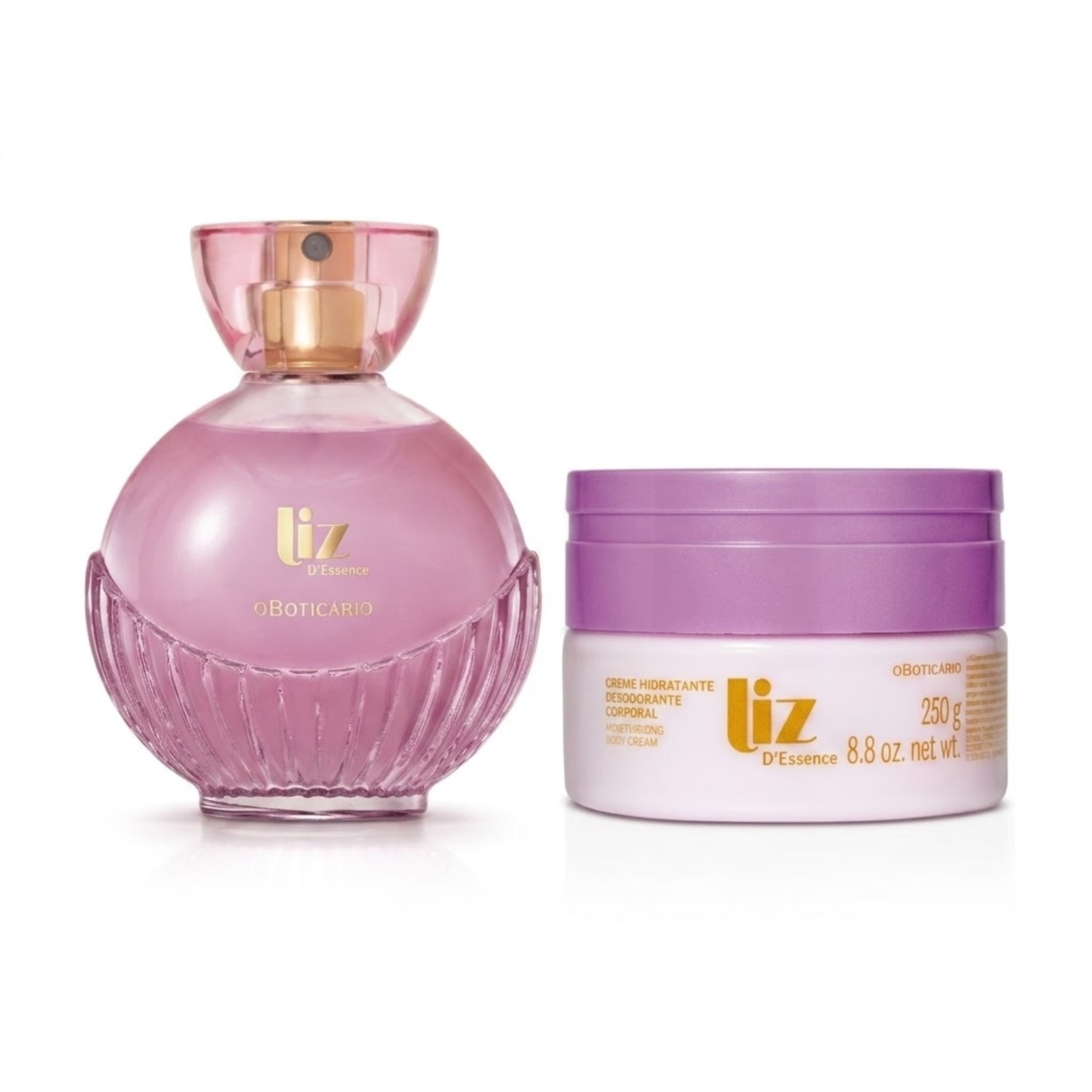 Combo Liz D'essence: Desodorante Colônia 100ml + Creme Hidratante Corporal 250g > Combo Liz D'essence: Desodorante Colônia 100ml + Creme Hidratante Corporal 250g