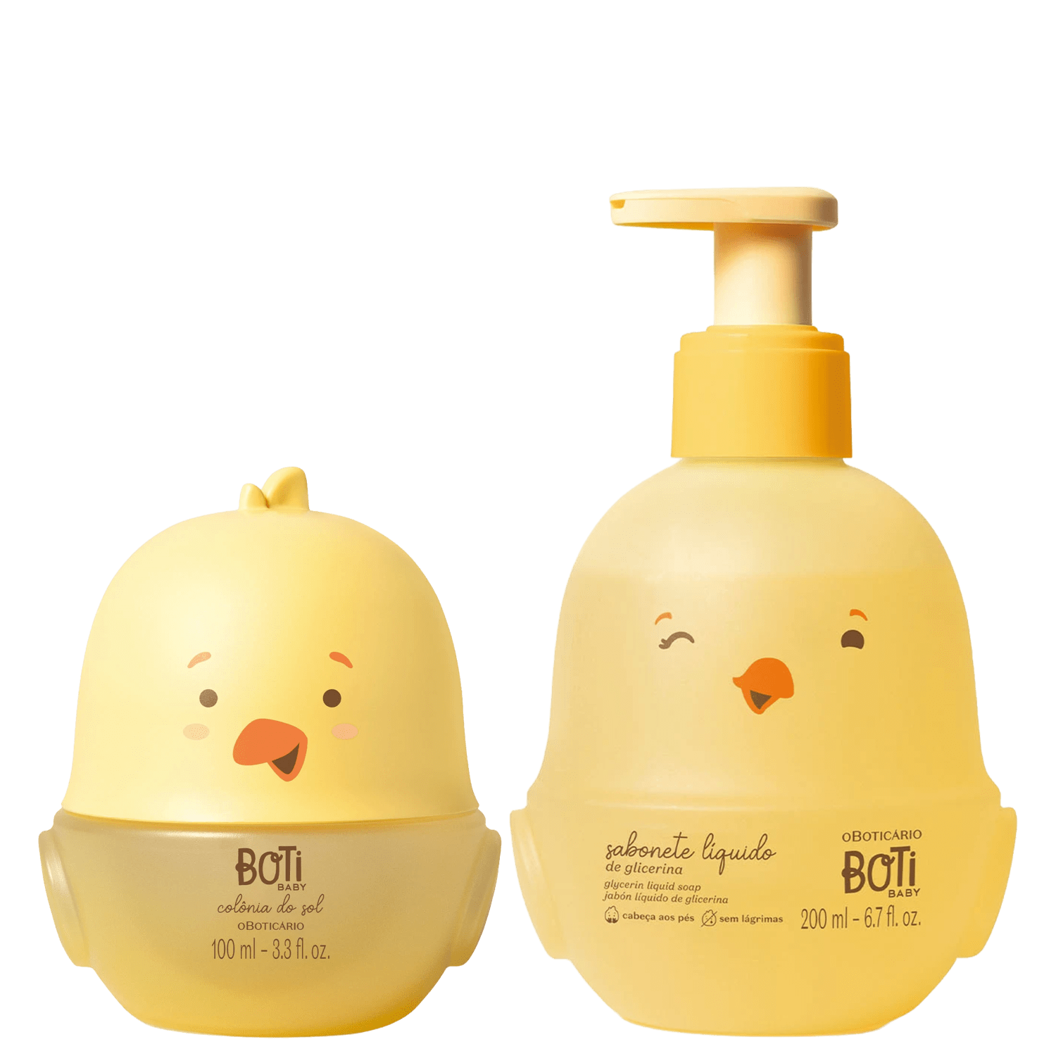 Conjunto Boti Baby Sol o Boticário - Sabonete Líquido de Glicerina 200ml + Colônia do Sol 100ml