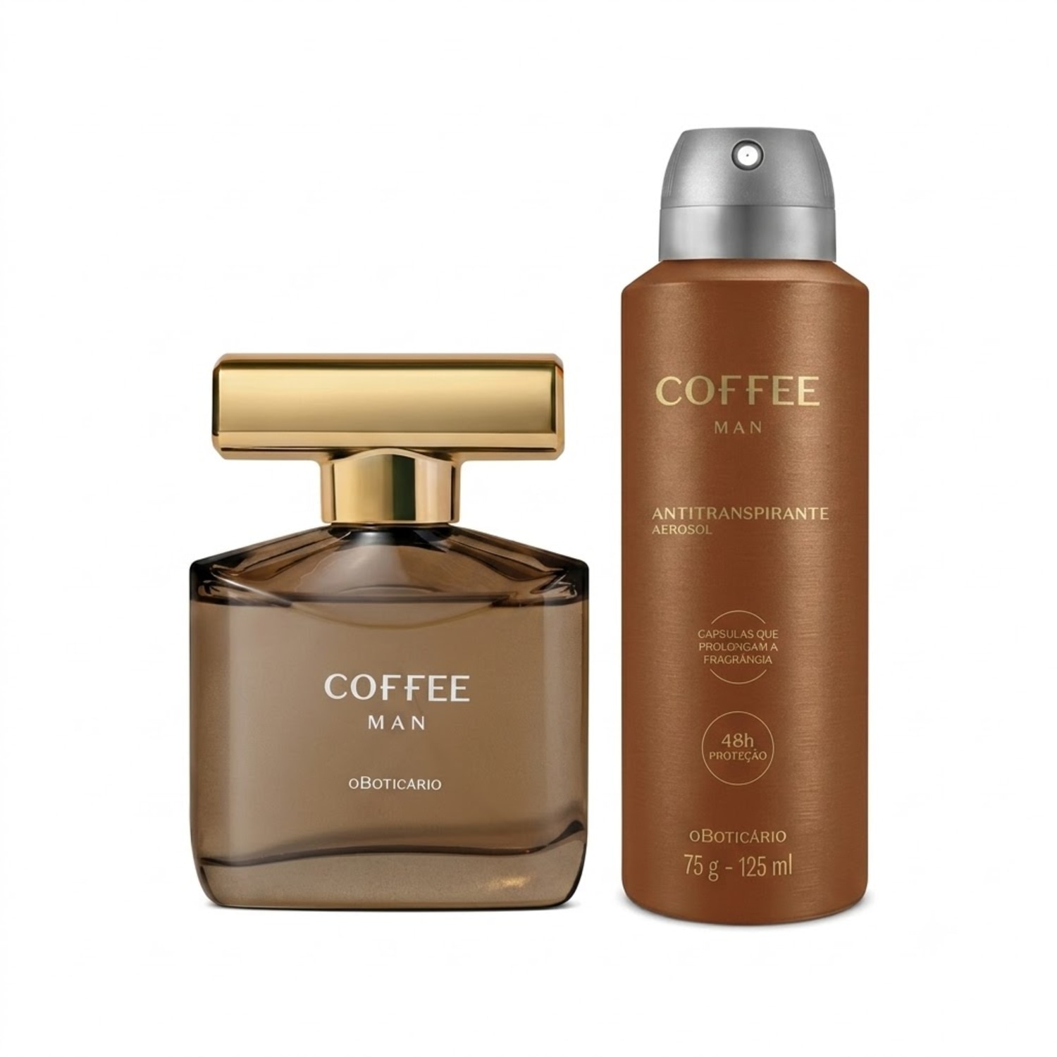 Combo Coffee Man: Desodorante Colônia 100ml + Desodorante Antitranspirante Aerossol 125ml