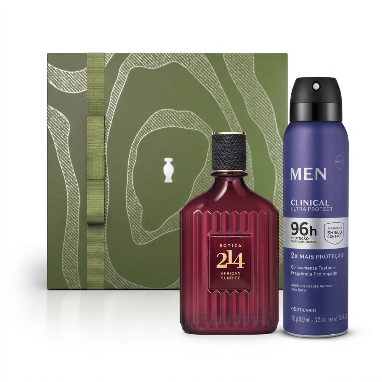 Combo Presente Dia dos Pais: Botica 214 African Sunrise Eau De Parfum 90ml + Desodorante Aerossol Men 150ml/90g