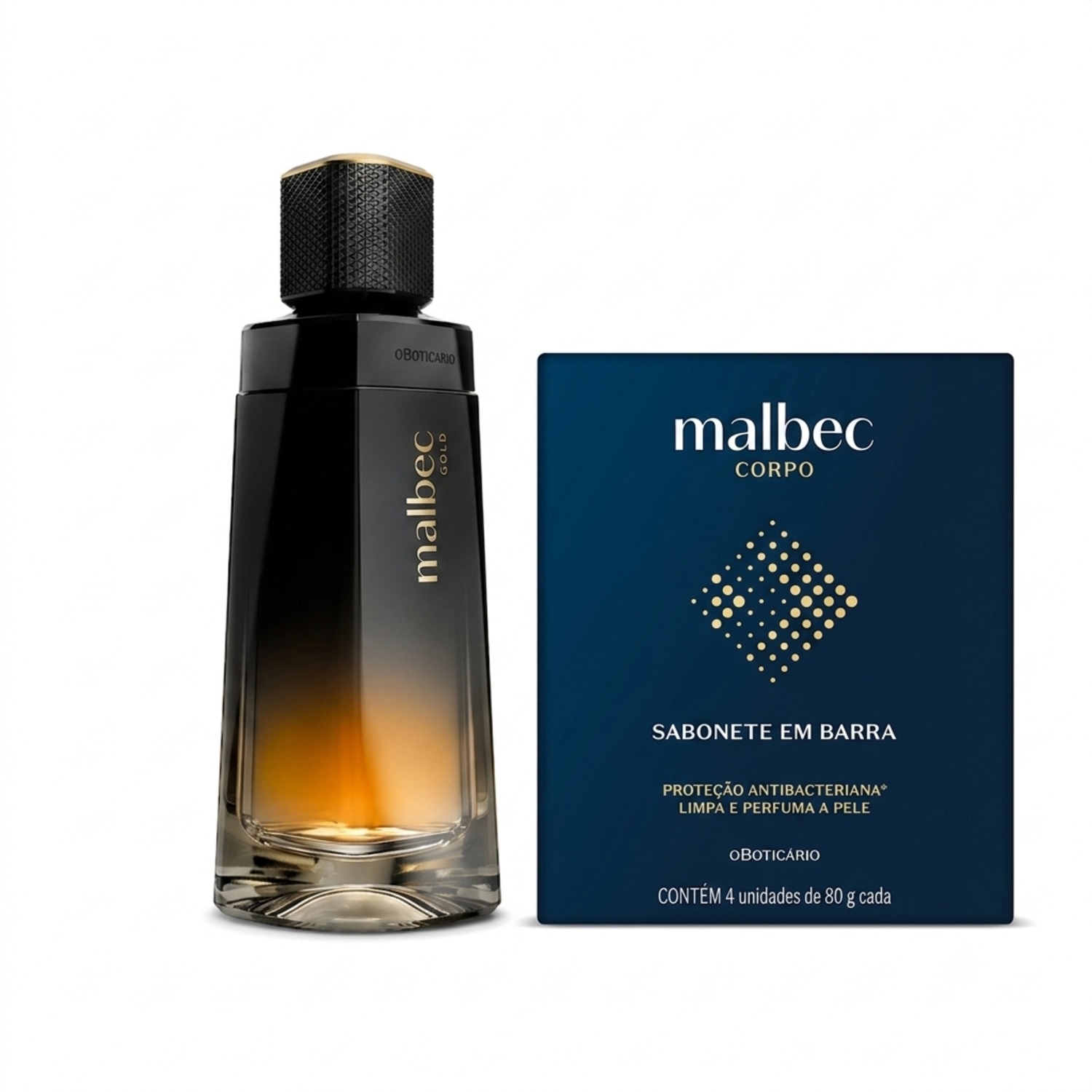Combo Malbec: Malbec Gold Desodorante Colônia 100ml + Sabonetes Em Barra 4x80g > Combo Malbec: Malbec Gold Desodorante Colônia 100ml + Sabonetes Em Barra 4x80g