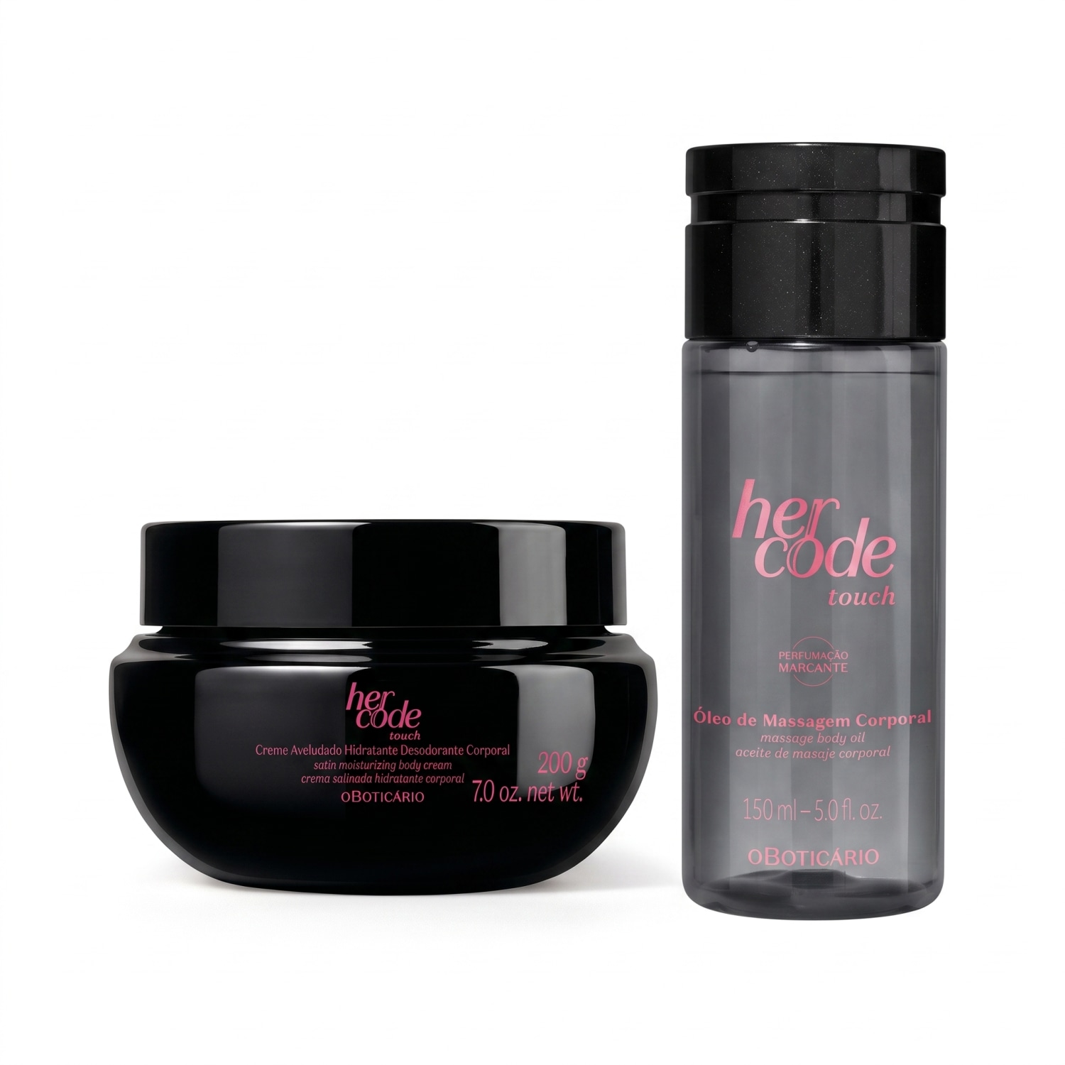 Combo Her Code Touch: Hidratante 200g + Óleo Massagem 150ml > Combo Her Code Touch: Hidratante 200g + Óleo Massagem 150ml