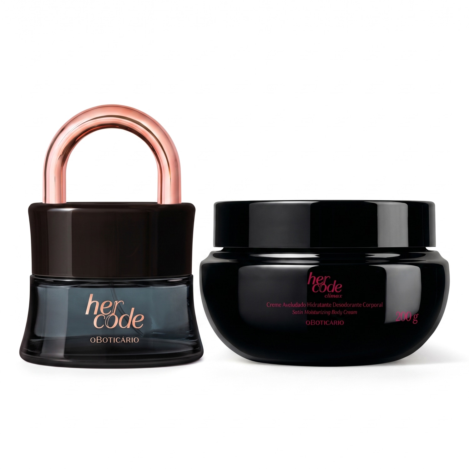 Combo Her Code: Eau De Parfum 50ml + Creme Aveludado Hidratante Desodorante Corporal Her Code Clímax 200g > Combo Her Code: Eau De Parfum 50ml + Creme Aveludado Hidratante Desodorante Corporal Her Code Clímax 200g