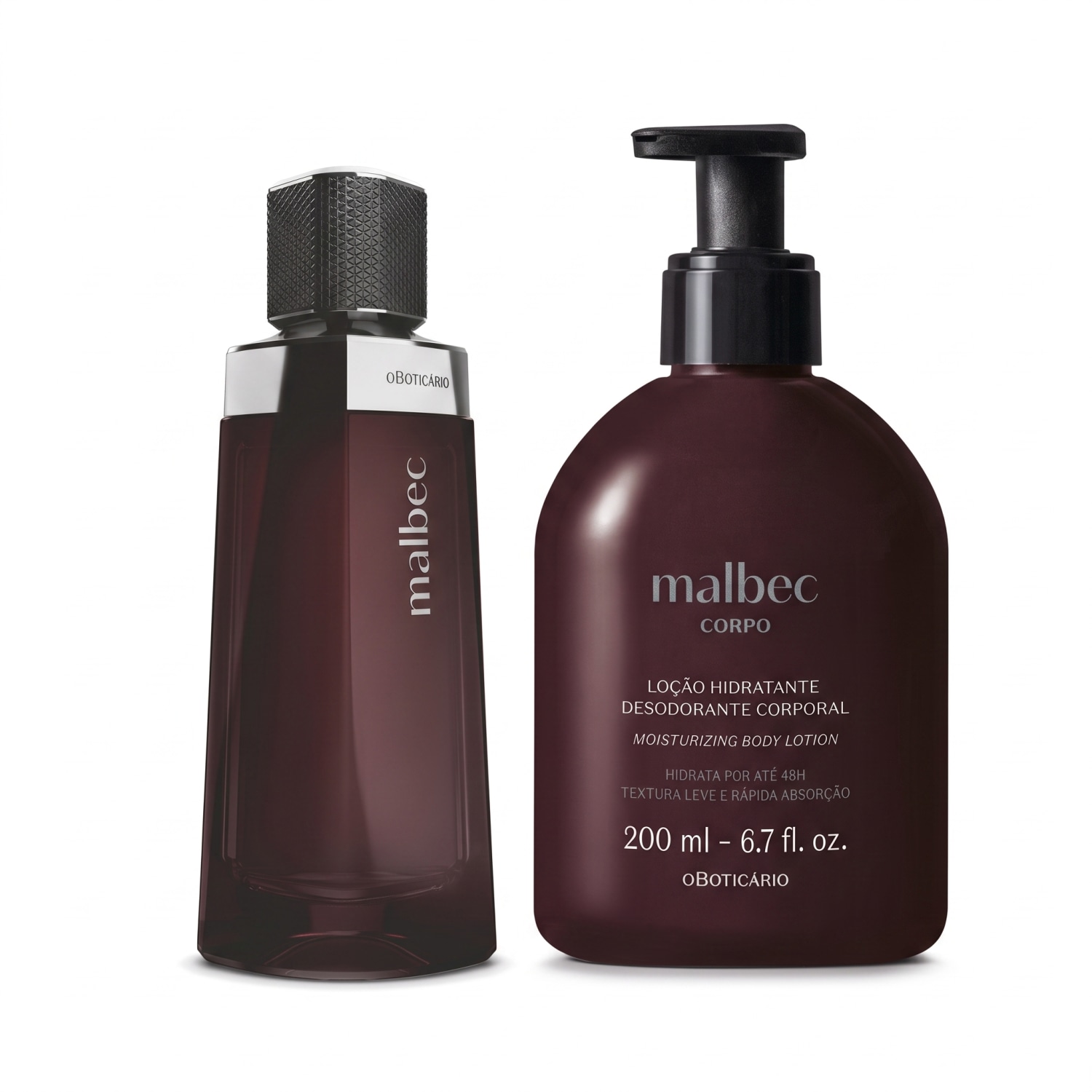 Combo Malbec: Desodorante Colônia 100ml + Loção Hidratante Desodorante Corporal 200ml