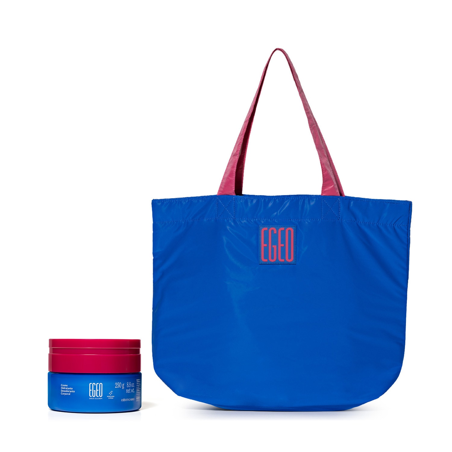 Combo Egeo Dolce Illusion: Creme Desodorante Corporal 250g + Bolsa Big Bag Com Alça Azul e Rosa > Combo Egeo Dolce Illusion: Creme Desodorante Corporal 250g + Bolsa Big Bag Com Alça Azul e Rosa