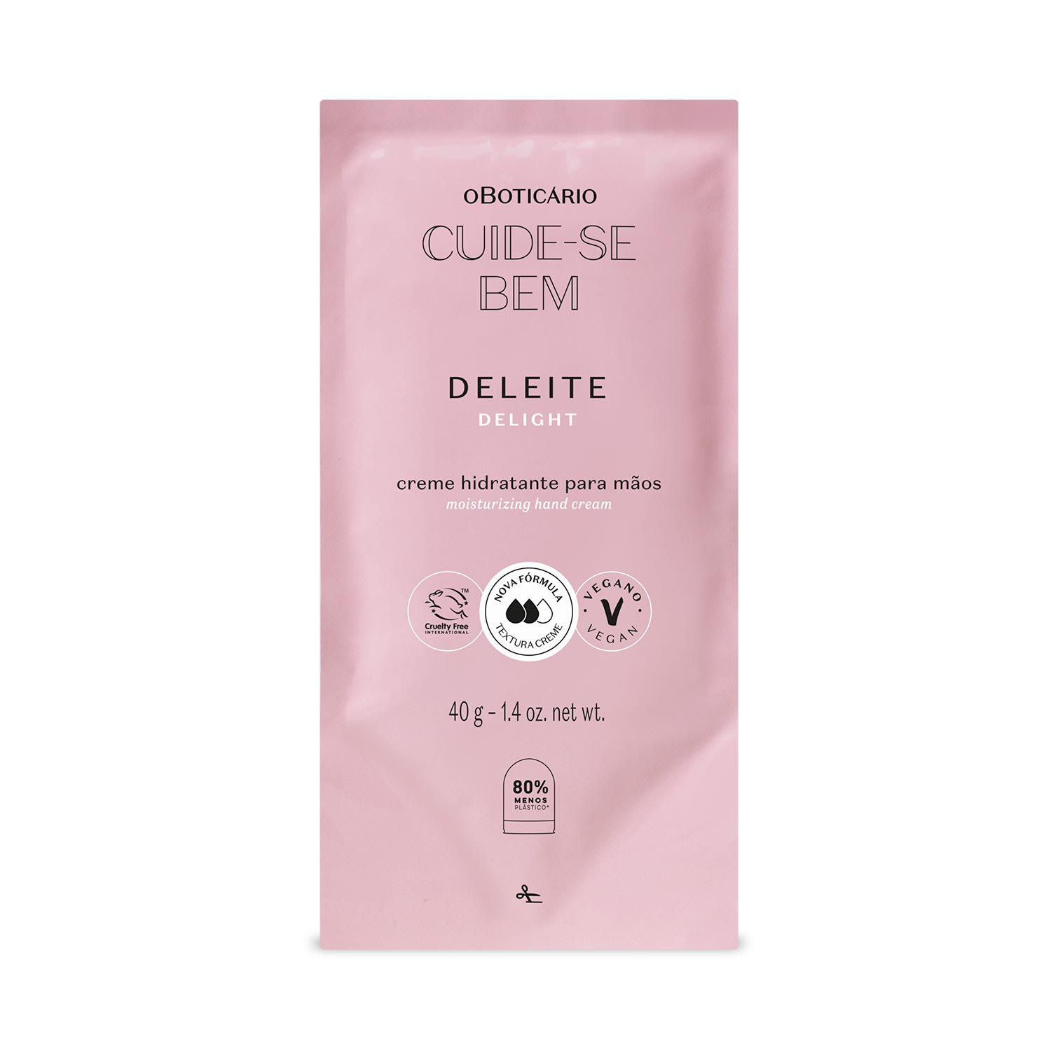 Refil Creme Hidratante para Mãos Cuide-se Bem Deleite 40g > Refil Creme Hidratante para Mãos Cuide-se Bem Deleite 40g