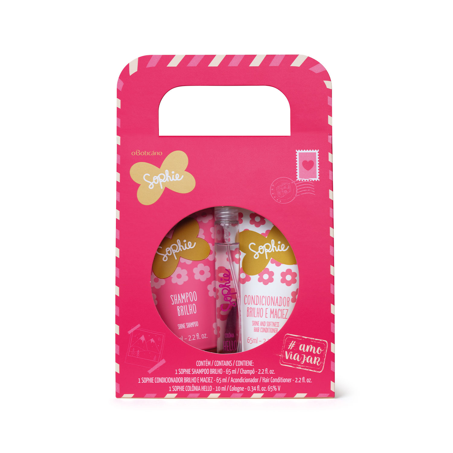 Conjunto Sophie #AMOVIAJAR o Boticário Infantil (3 Produtos) > Conjunto Sophie #AMOVIAJAR o Boticário Infantil (3 Produtos)