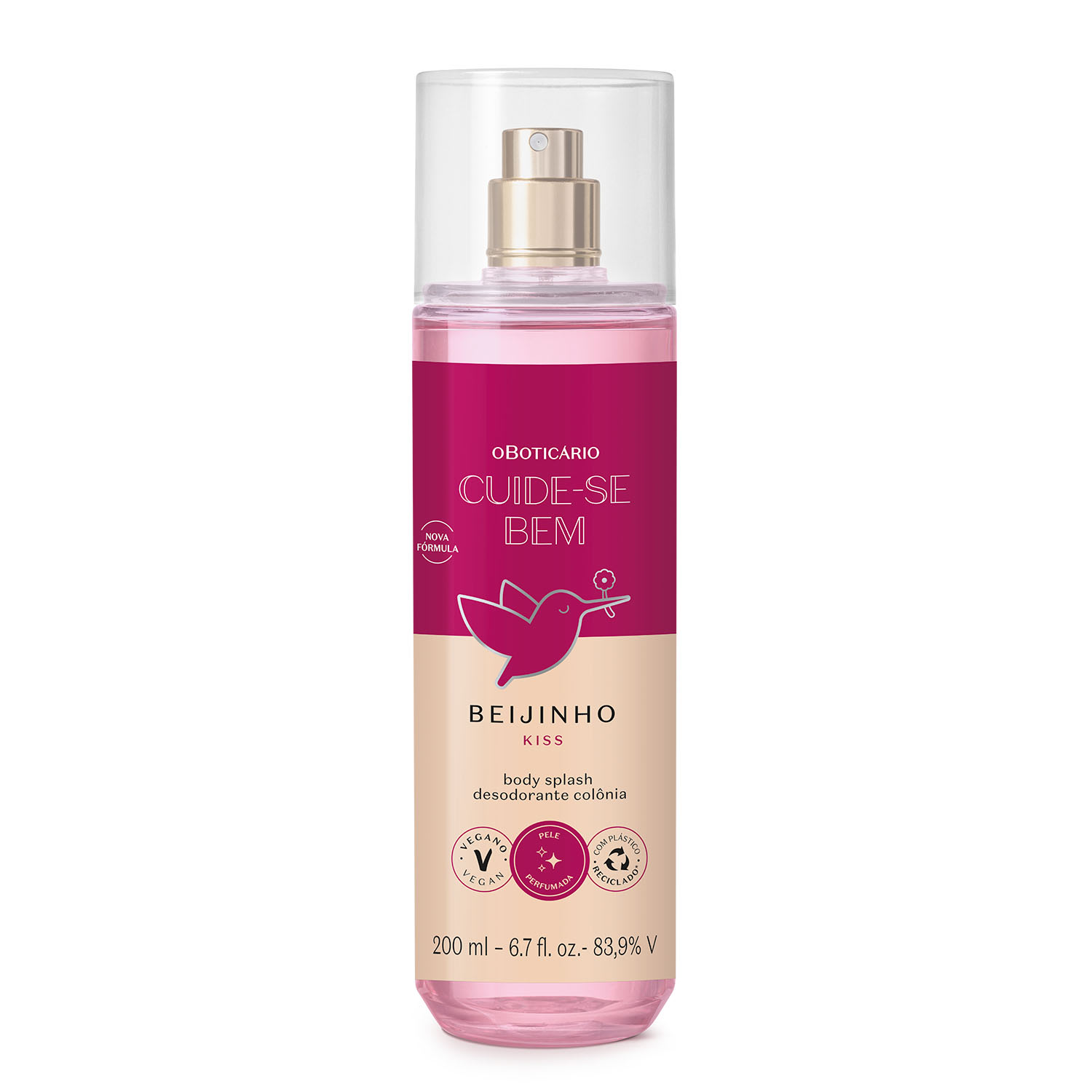 Body Splash Desodorante Colônia Cuide-se Bem Beijinho 200ml > Body Splash Desodorante Colônia Cuide-se Bem Beijinho 200ml